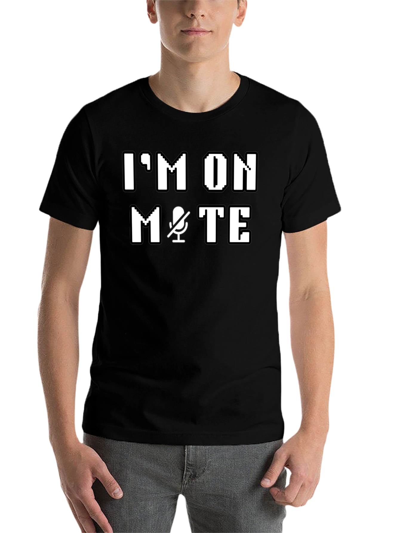 Black I'm On Mute T-Shirt - Funny Tech Humor Tee view 7