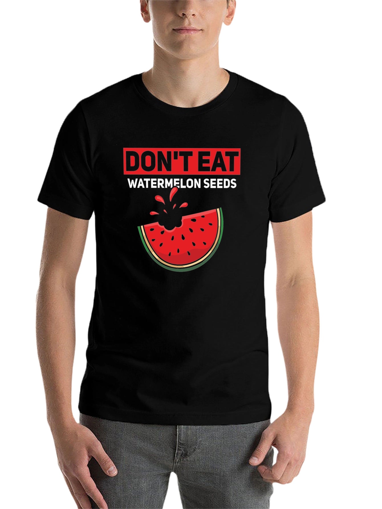 Black Don't Eat Watermelon Seeds Graphic T-Shirt view 7