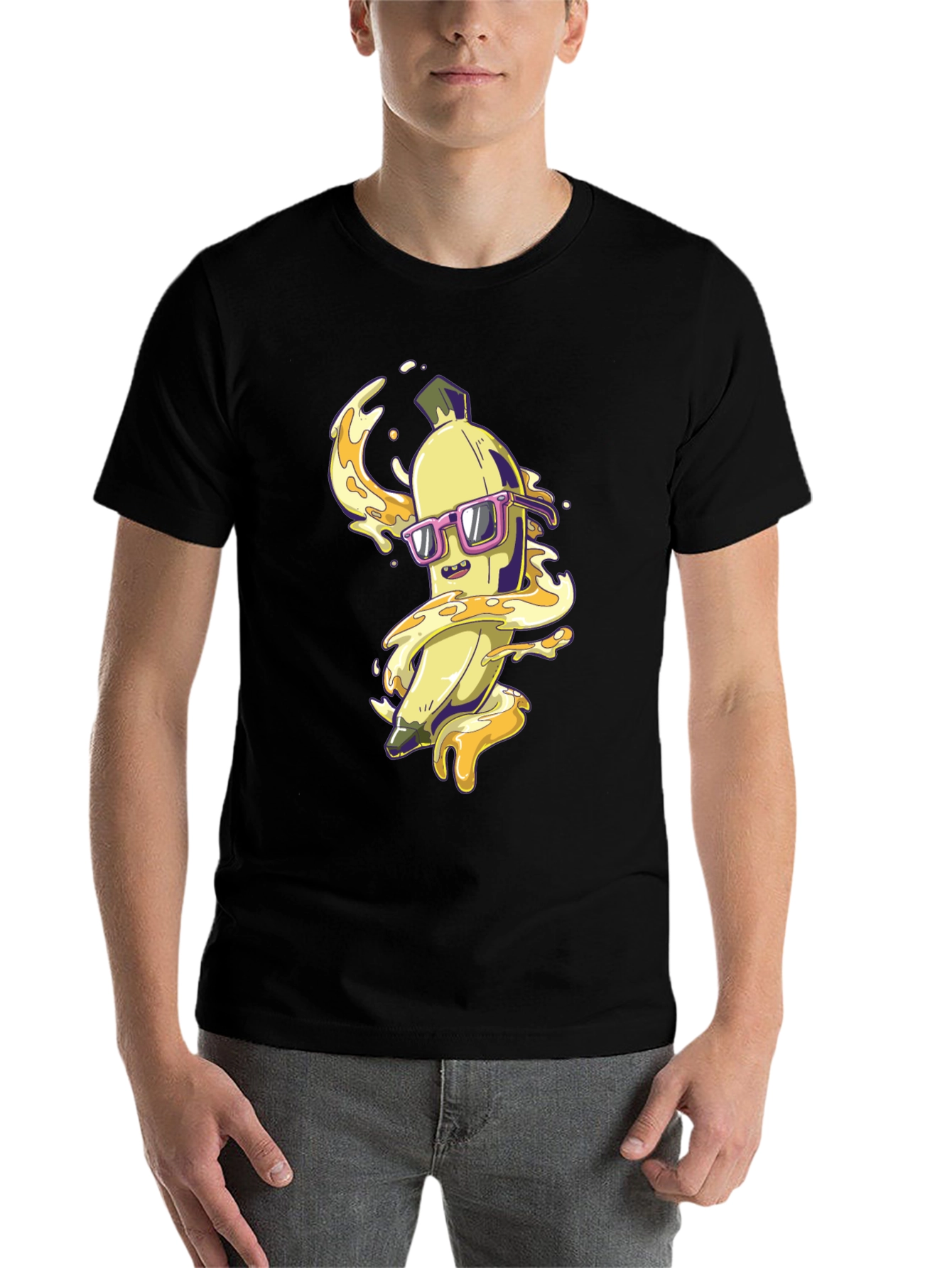 Black Cool Banana Graphic T-Shirt view 7