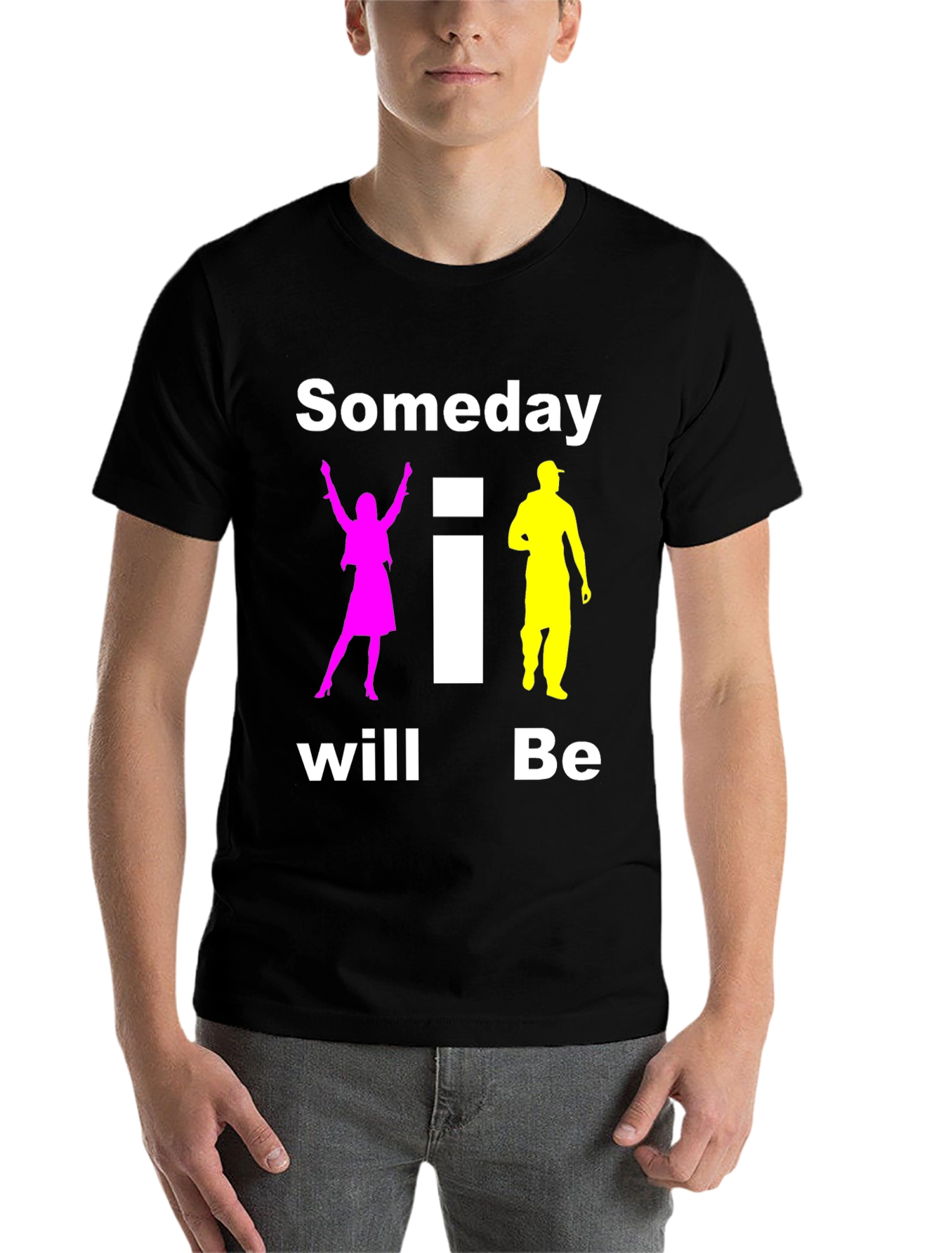 Black Someday I will Be T-Shirt Black Cotton view 7