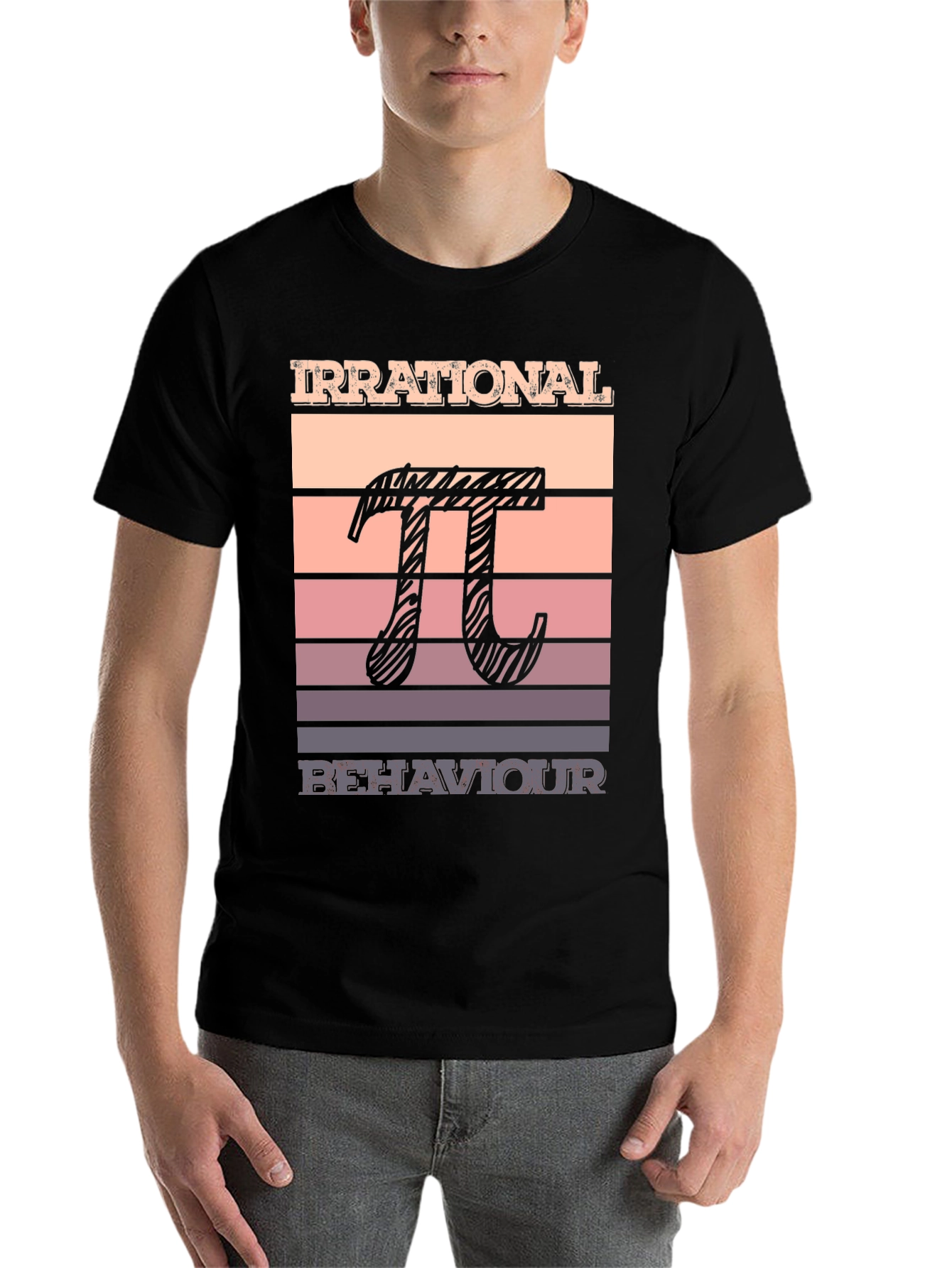 Black Irrational Behaviour T-Shirt - Pi Math Lover Tee view 7