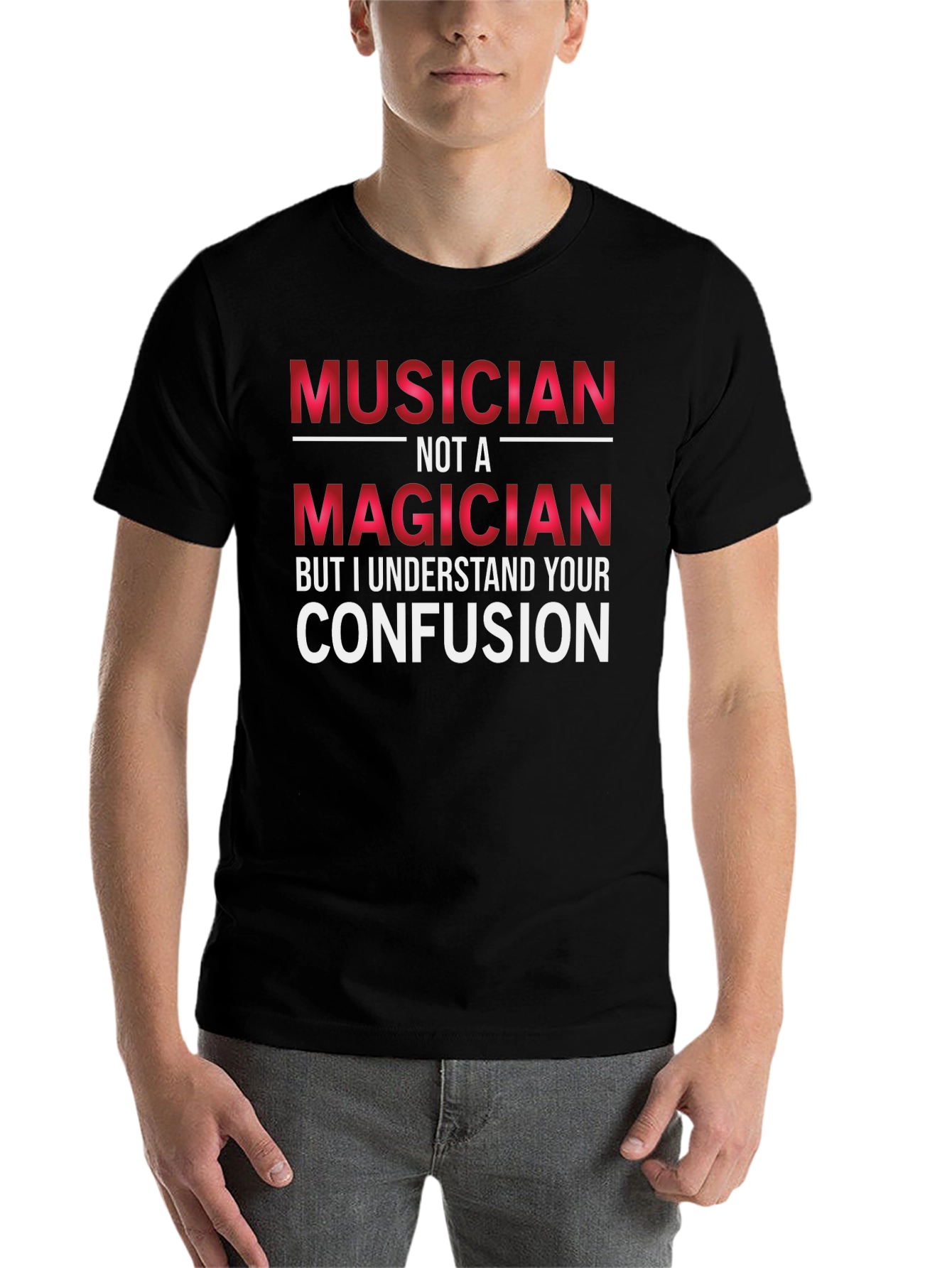 Black Musician Not A Magician Graphic T-Shirt view 7