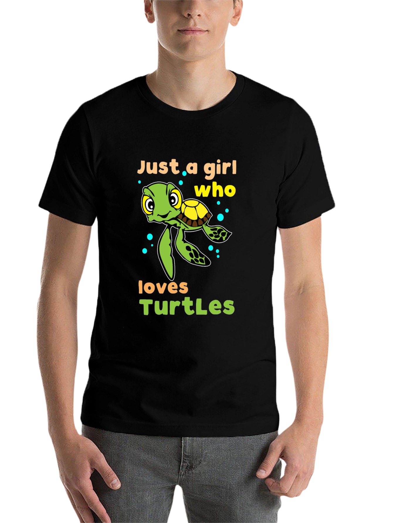 Black Girl Who Loves Turtles T-Shirt - Cute Sea Turtle Design view 7