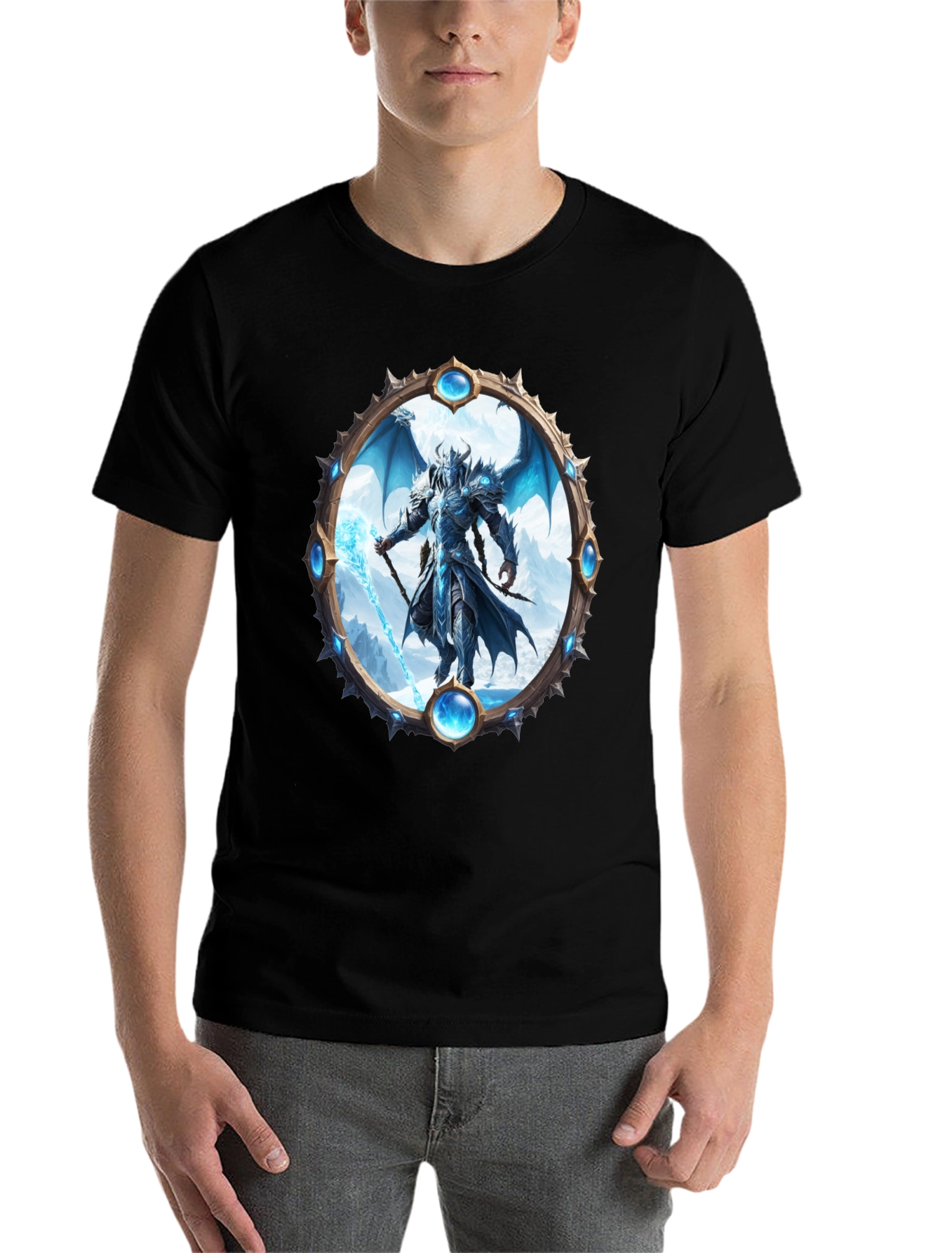Black Dragon Knight Graphic Tee view 7
