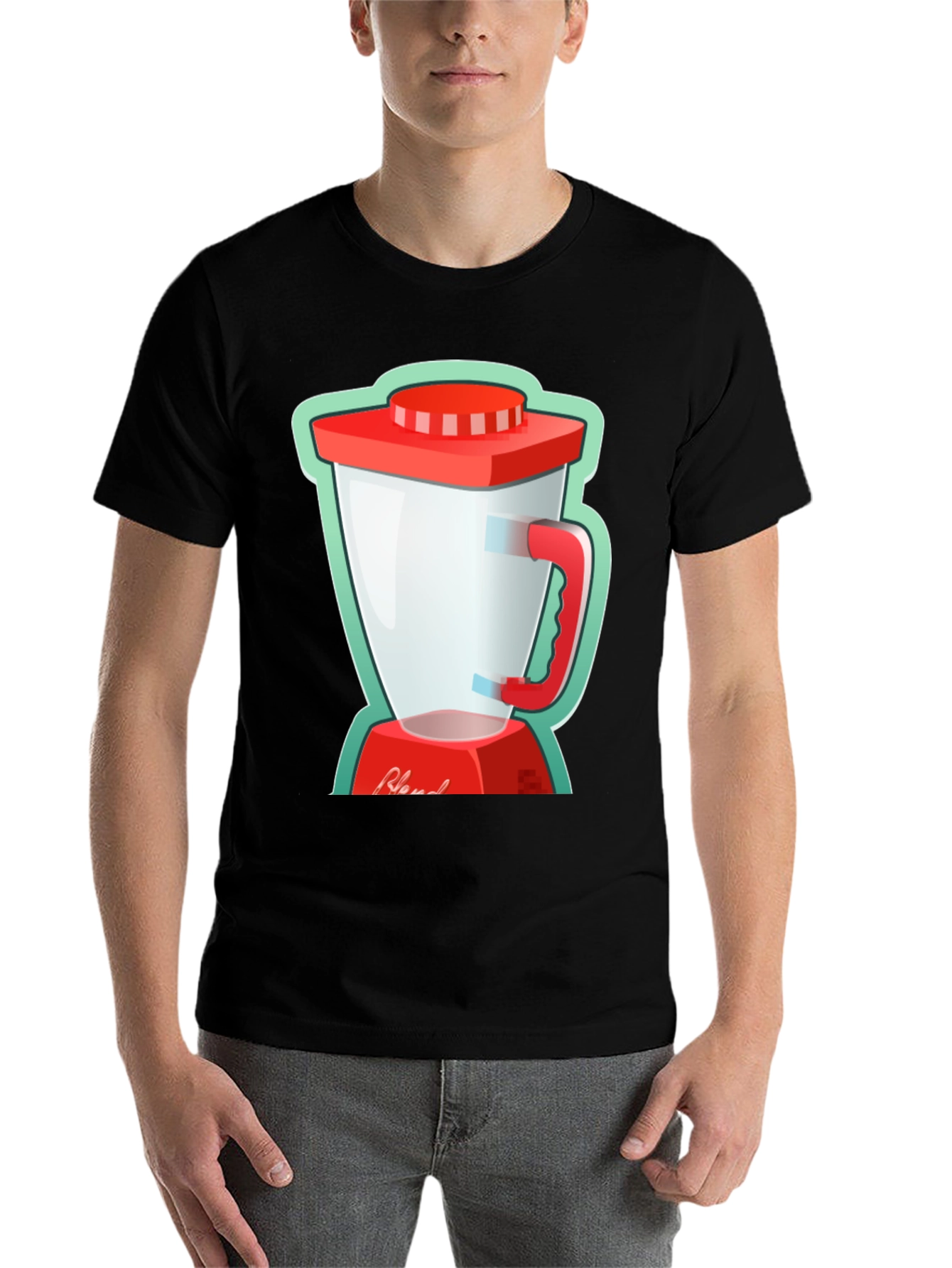 Black Blend Graphic Tee - Black Cotton T-Shirt view 7