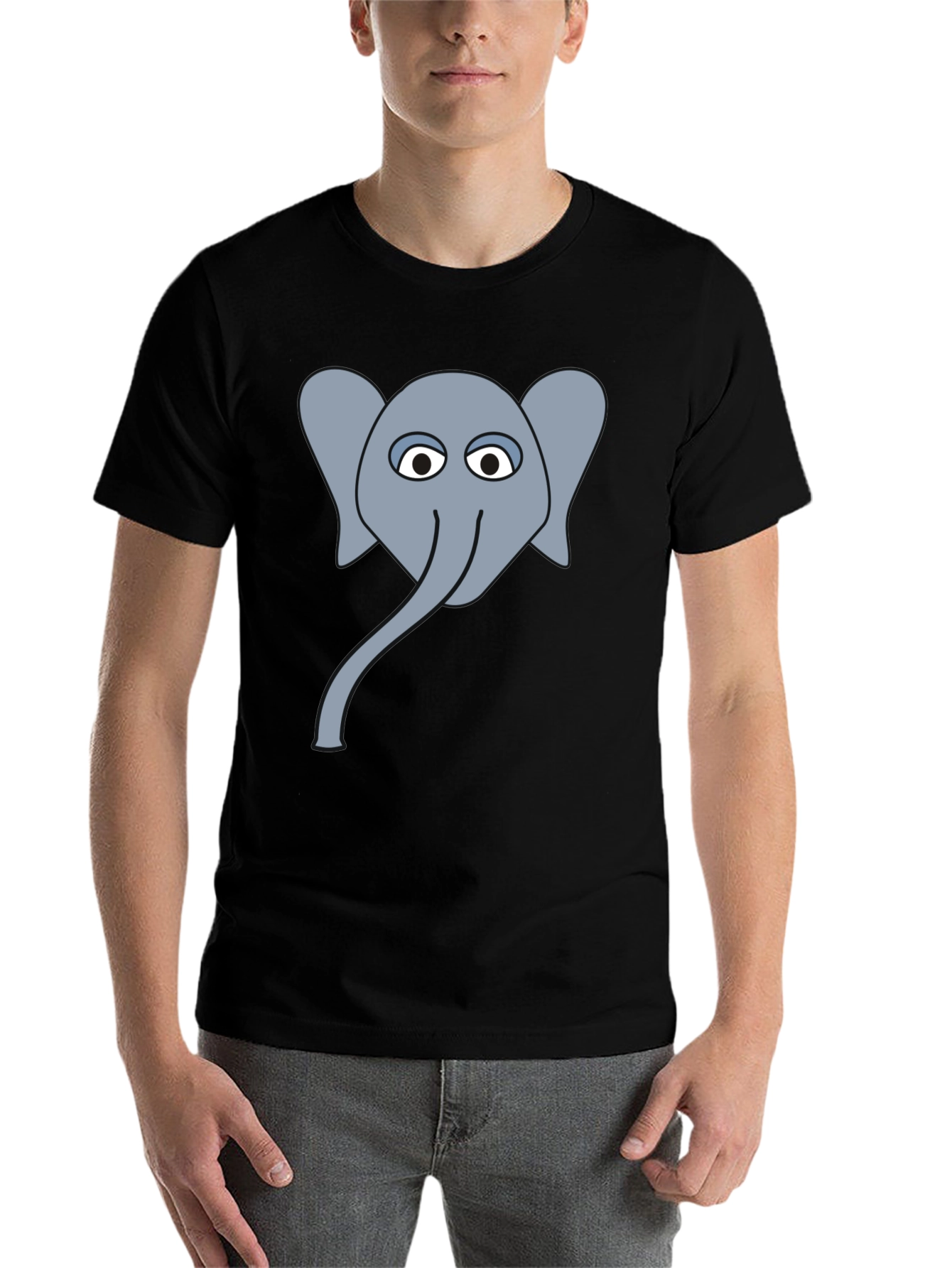 Black Elephant Graphic Tee - Men's Black T-Shirt view 7
