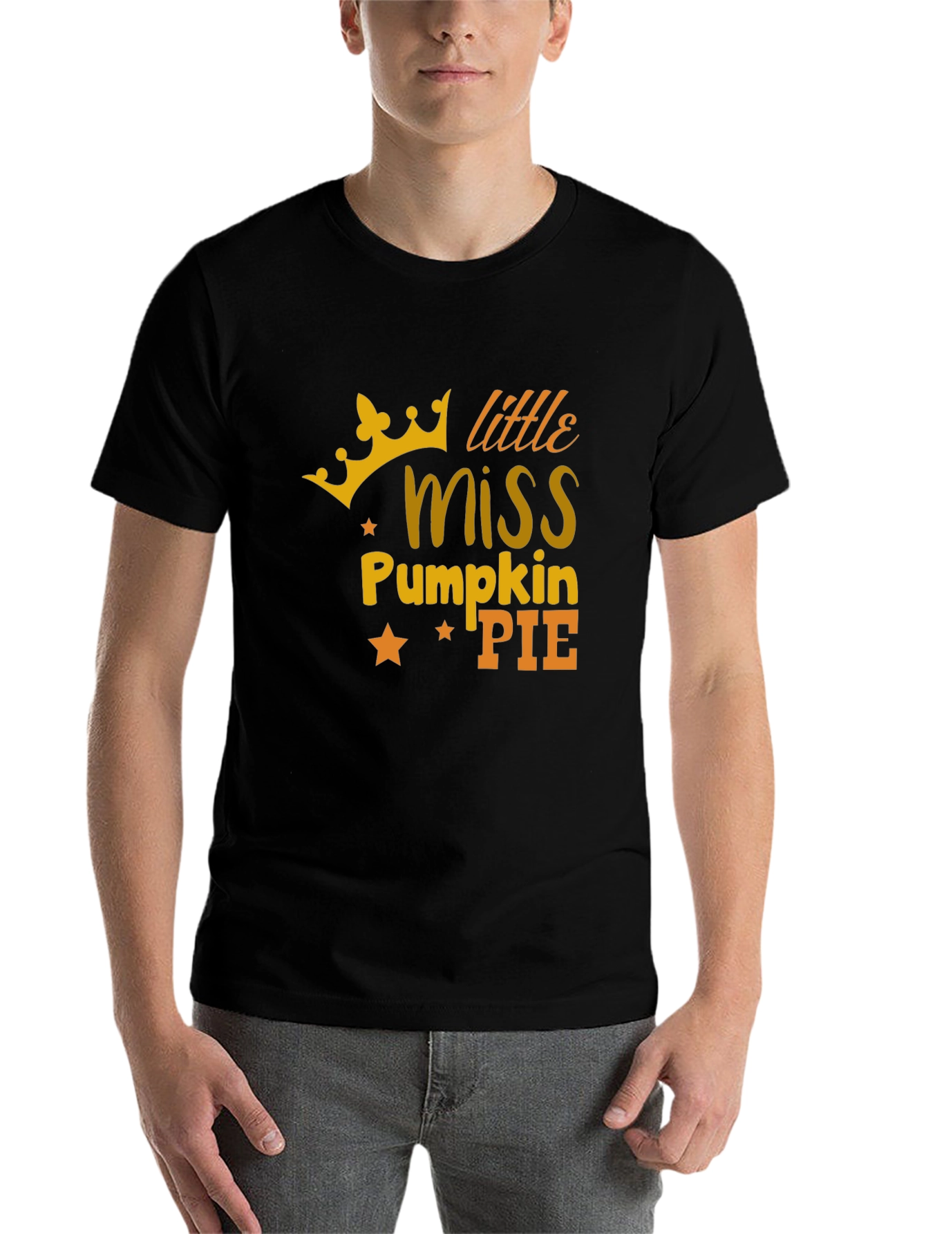Black Little Miss Pumpkin Pie T-Shirt - Fall Theme view 7