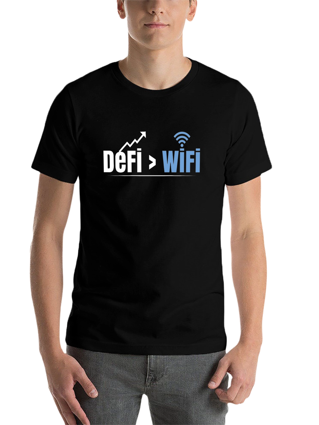 Black DeFi Over WiFi T-Shirt view 7
