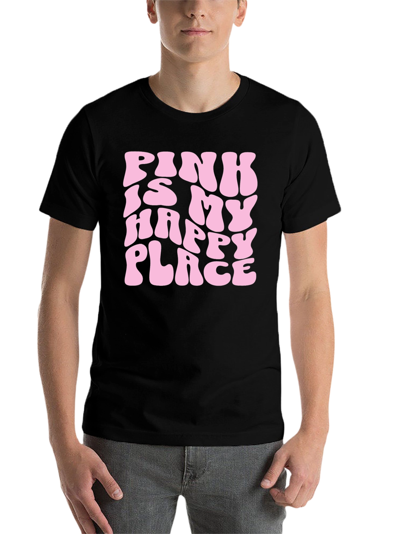 Black Pink is My Happy Place Graphic Tee - Soft & Comfy! view 7