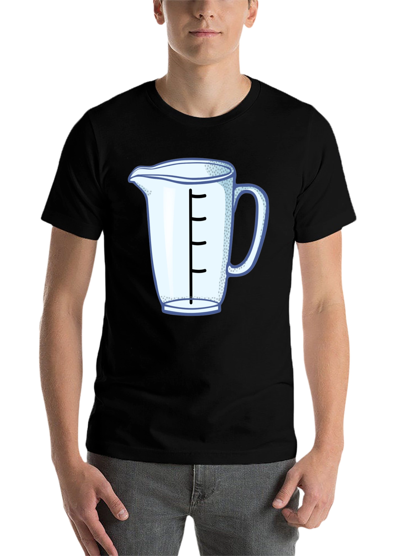 Black Measuring Cup Graphic T-Shirt view 7