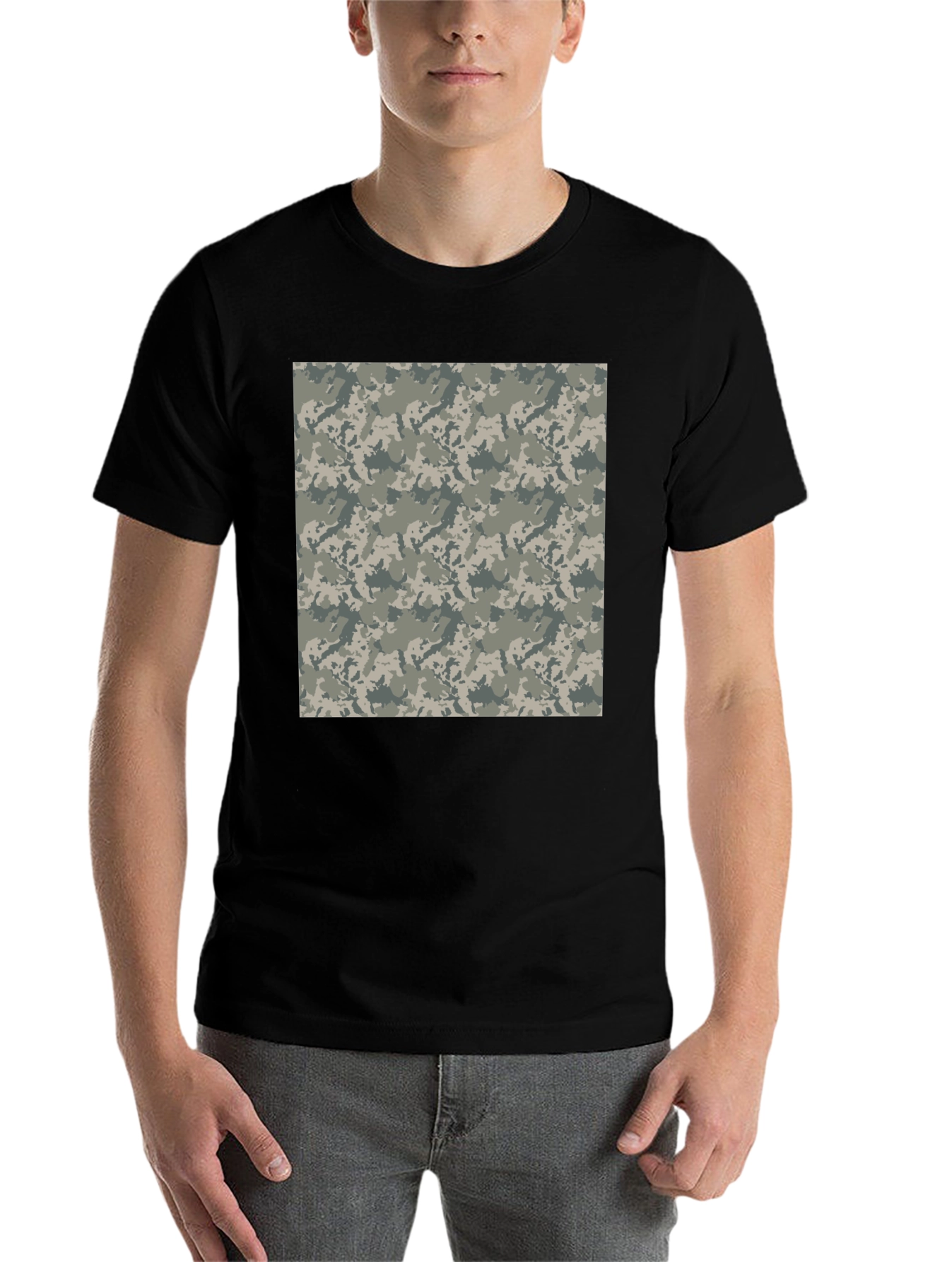 Black Camo Pattern T-Shirt view 7
