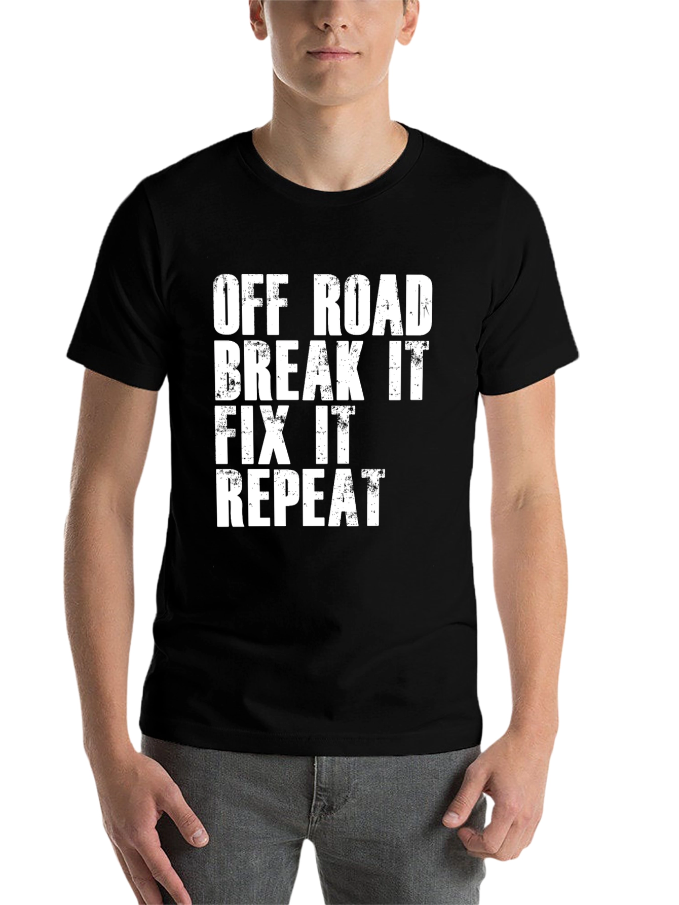 Black Off Road Break It Fix It Repeat Graphic T-Shirt view 7