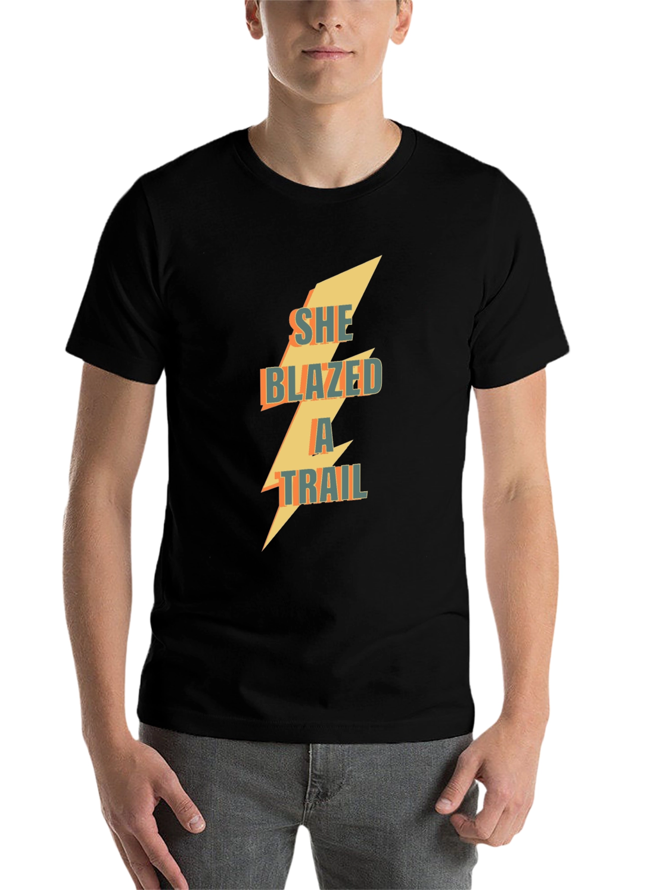 Black She Blazed a Trail Graphic Tee - Black Cotton view 7