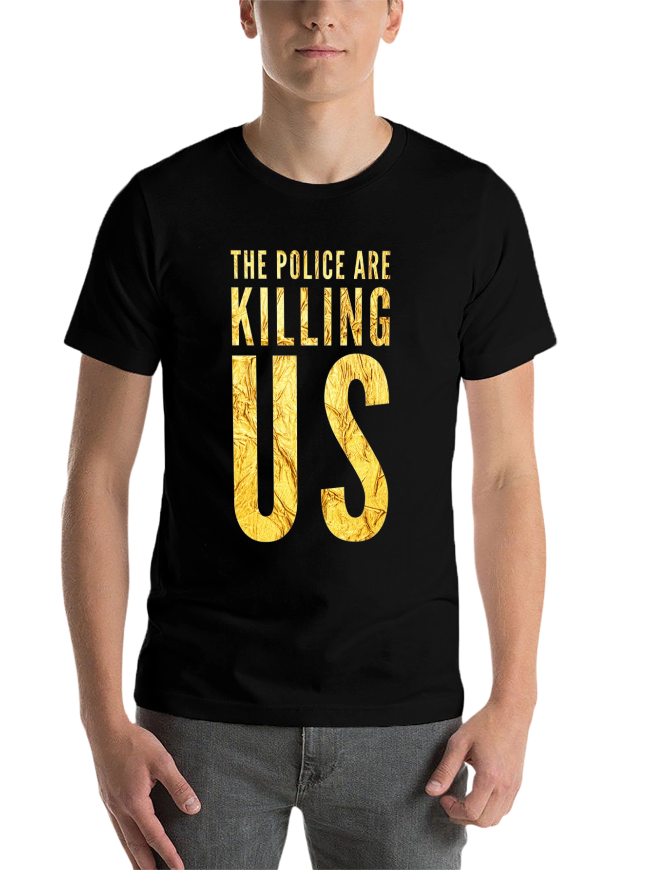 Black The Police Are Killing Us Black T-Shirt view 7