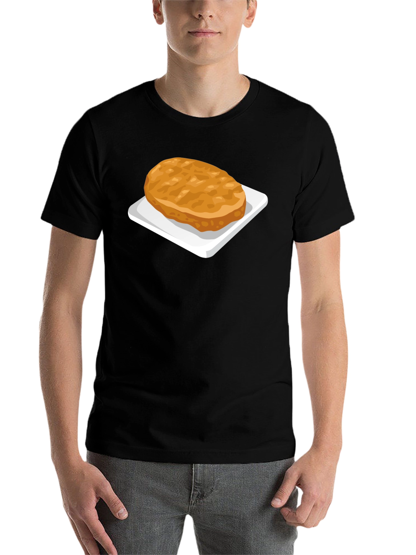 Black Novelty Hash Brown Graphic T-Shirt view 7