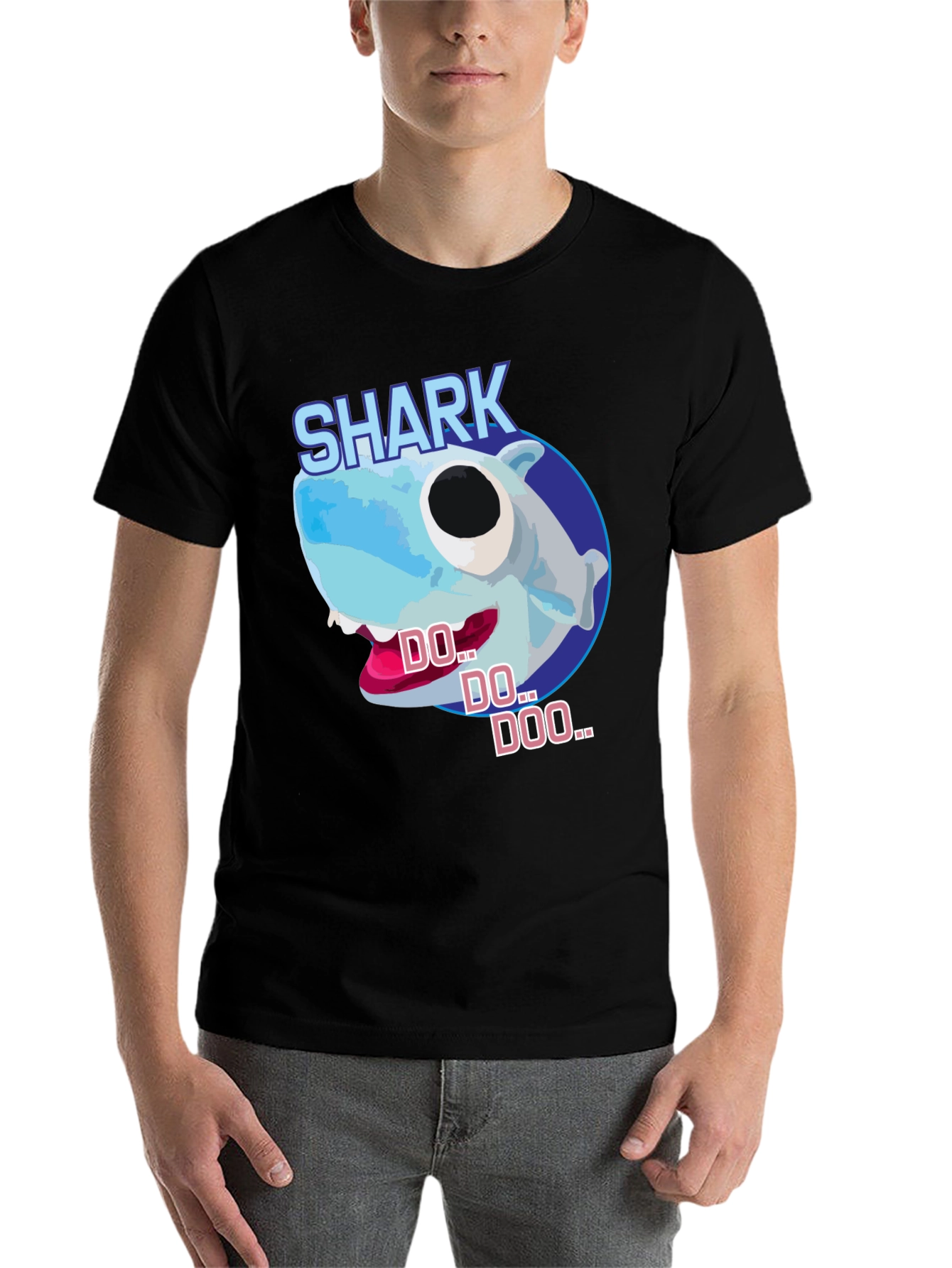 Black Baby Shark Doo Doo Doo Graphic Tee Shirt view 7