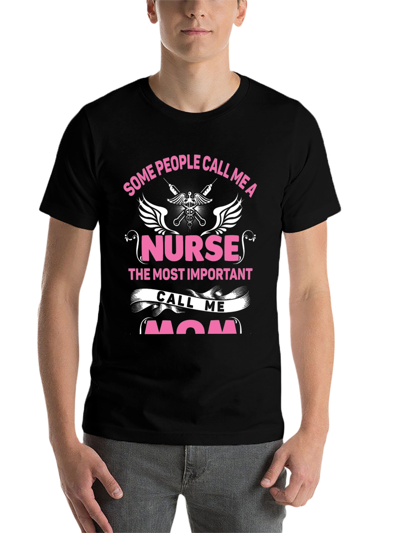 Black Nurse Mom Graphic Tee view 7