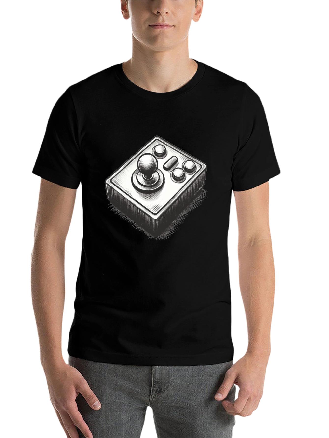 Black Retro Arcade Gamer T-Shirt view 7