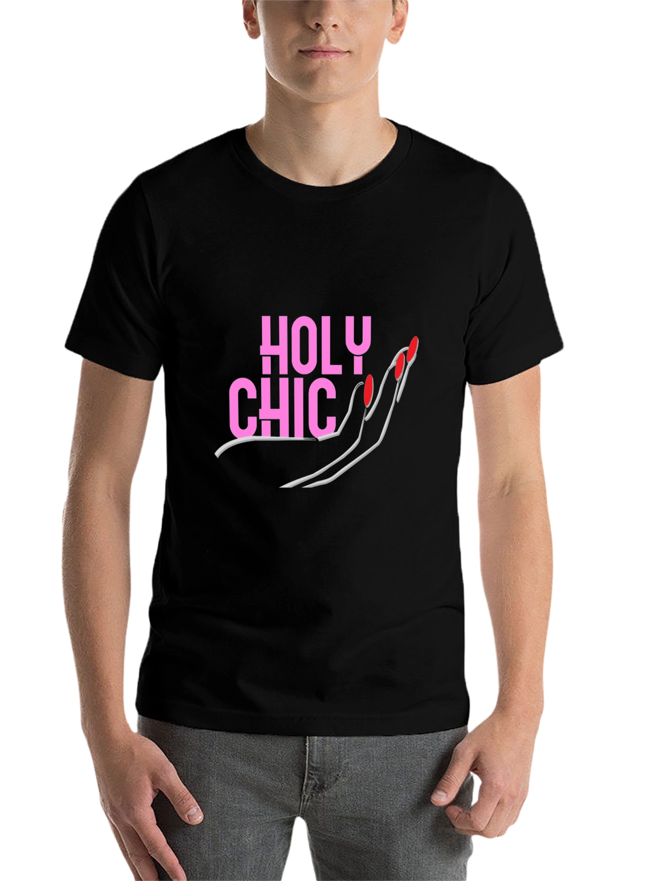 Black Holy Chic Graphic Tee - Stylish Fashion T-Shirt view 7