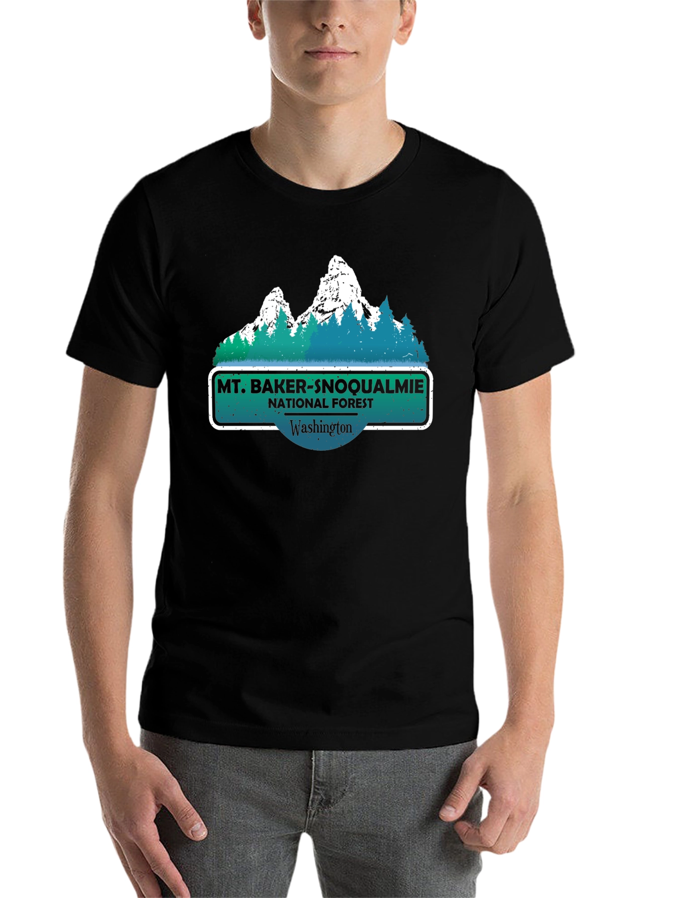 Black Mt. Baker-Snoqualmie National Forest T-Shirt view 7