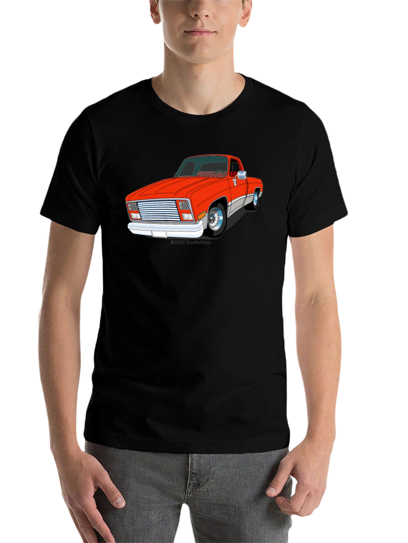 Black Classic Truck Graphic Tee - Men's Black T-Shirt view 7