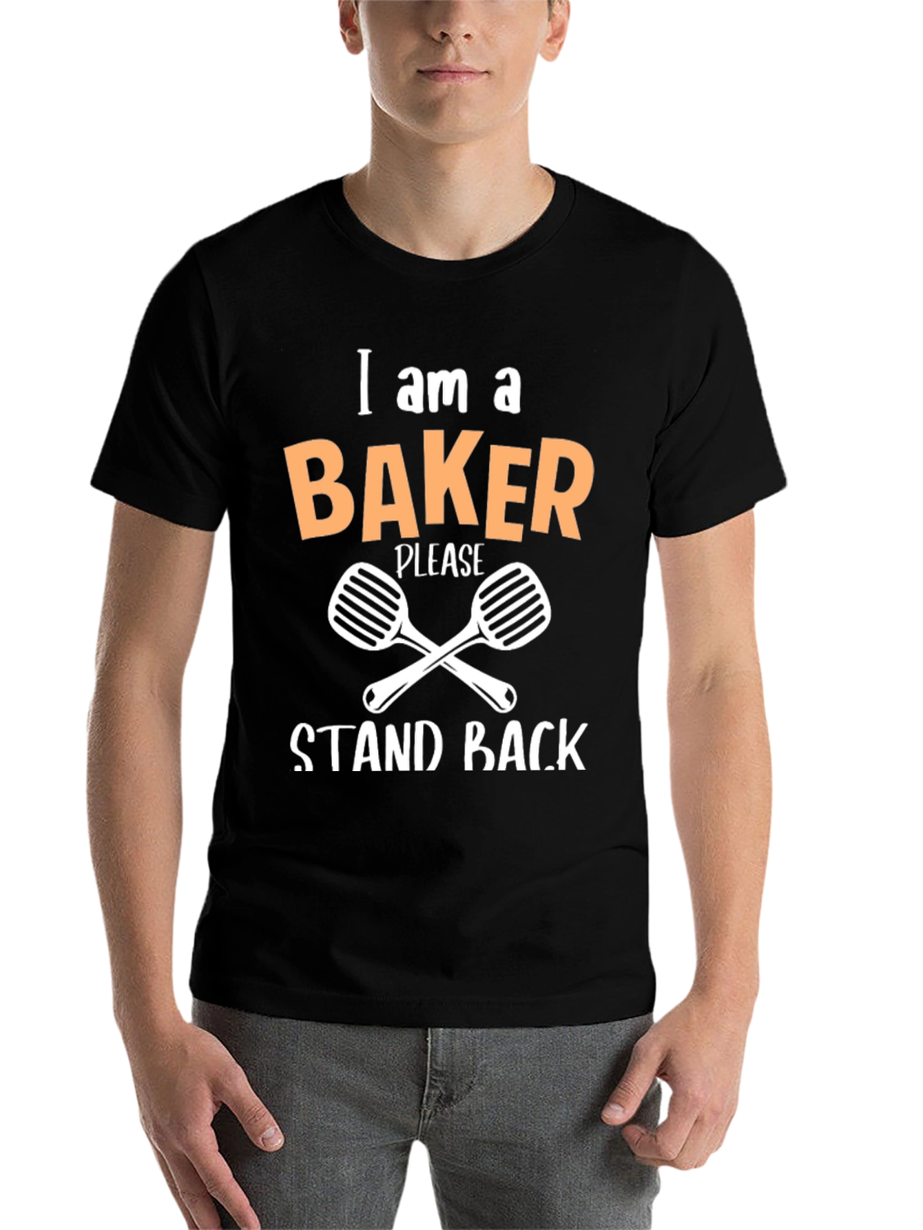 Black I am a Baker T-Shirt - Stand Back - Funny Baking Tee view 7