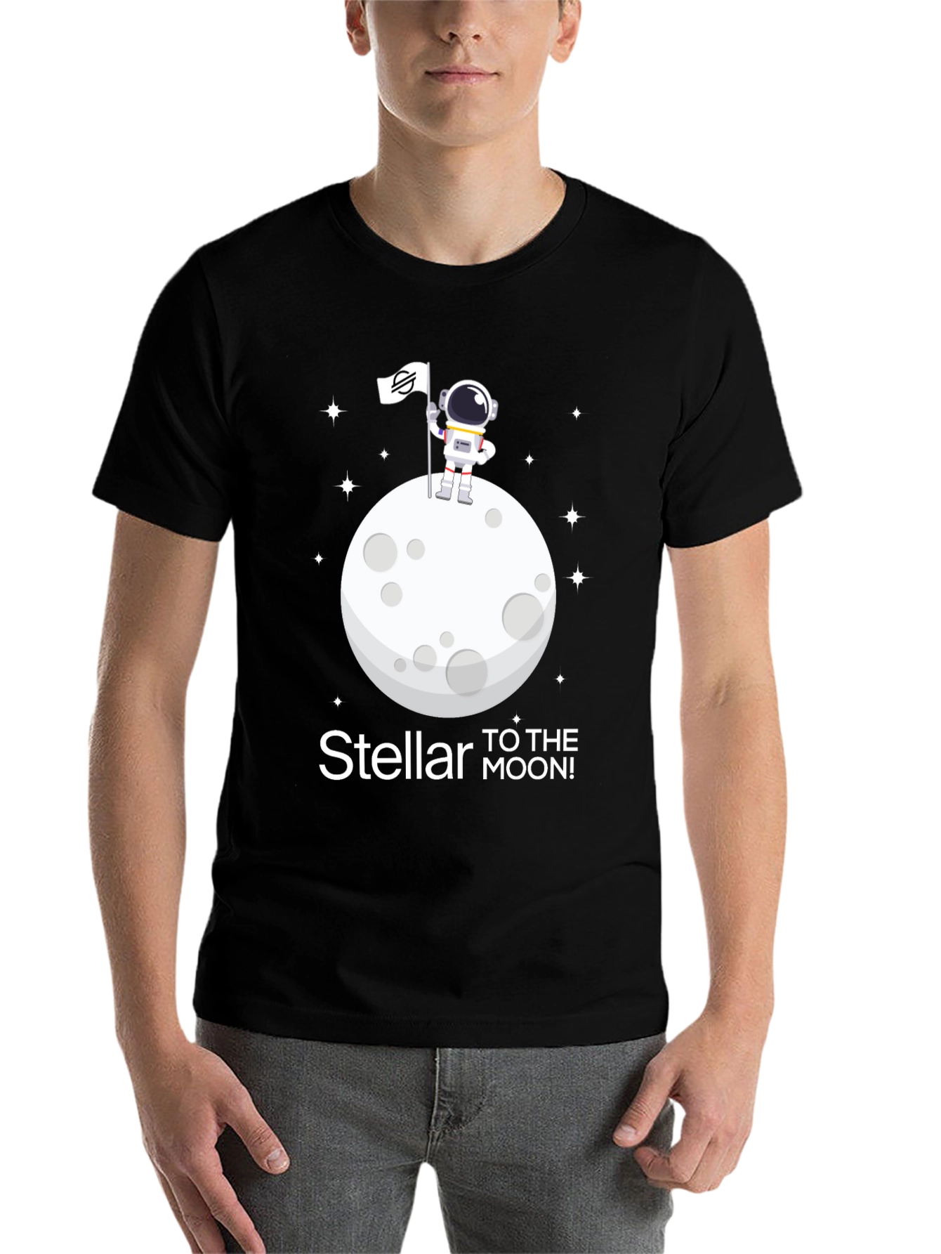 Black Stellar to the Moon T-Shirt view 7