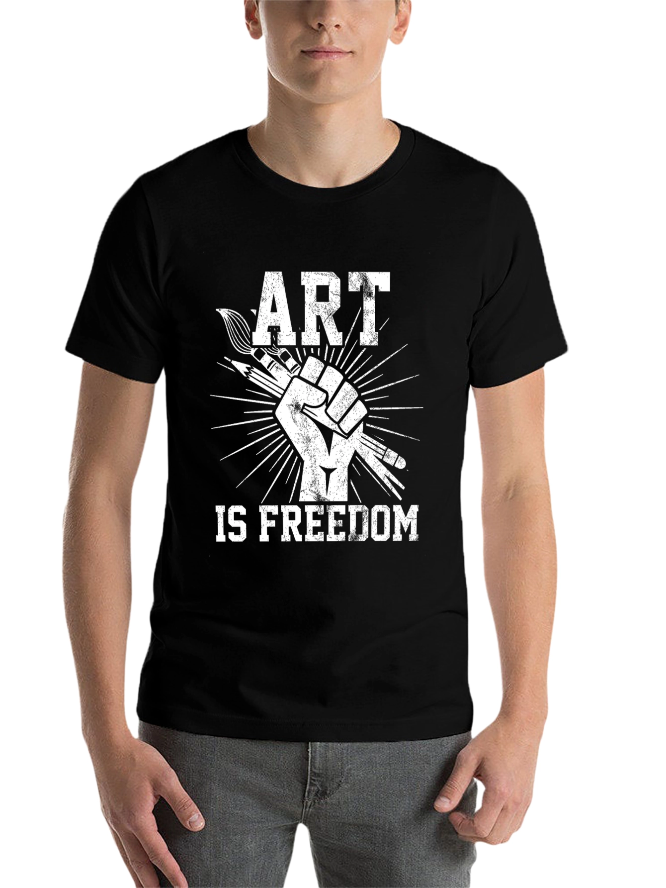 Black Art is Freedom Graphic T-Shirt view 7