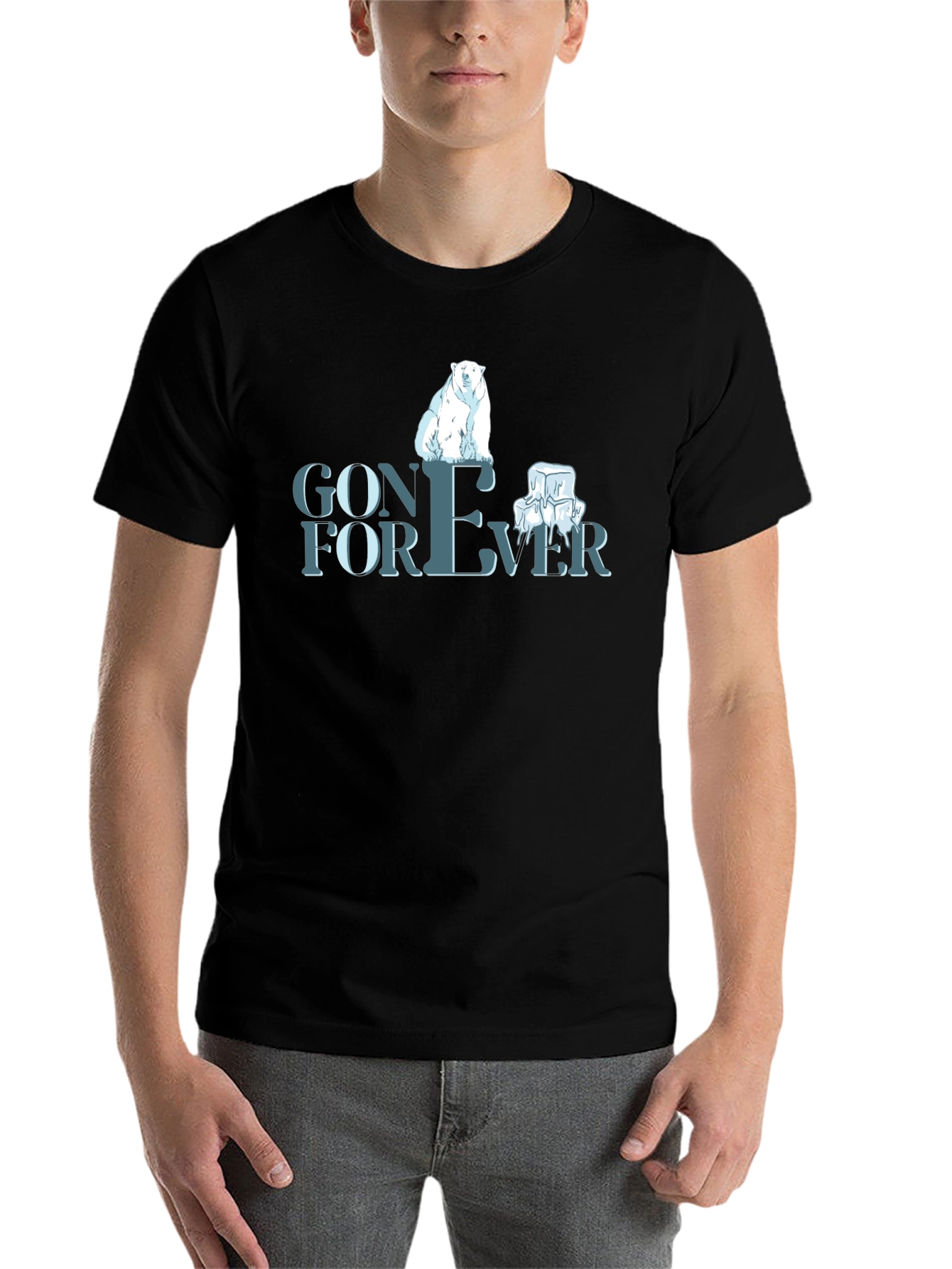 Black Gone Forever Graphic T-Shirt view 7
