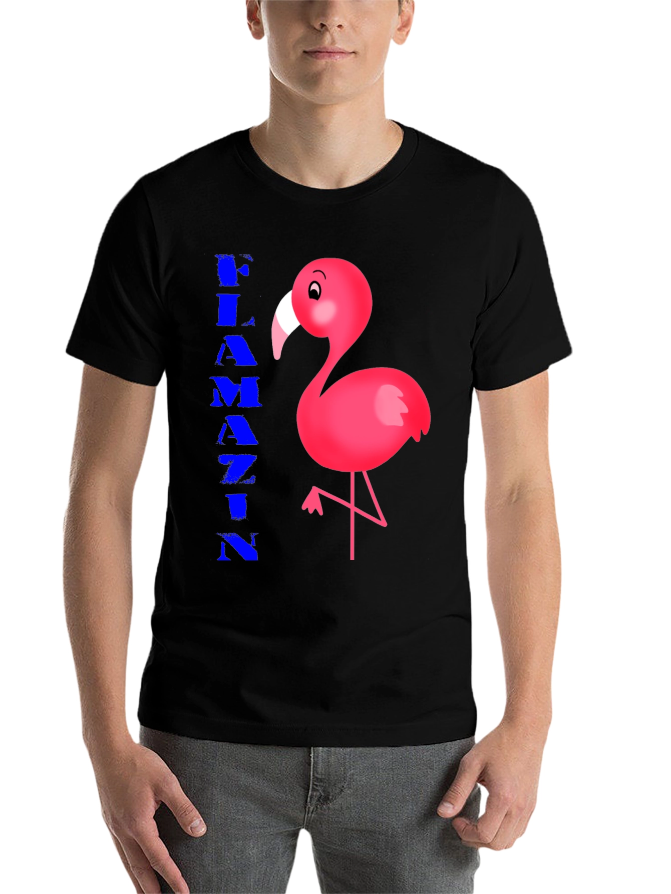 Black Flamin' Flamingo Graphic Tee - Stylish Cotton Comfort view 7