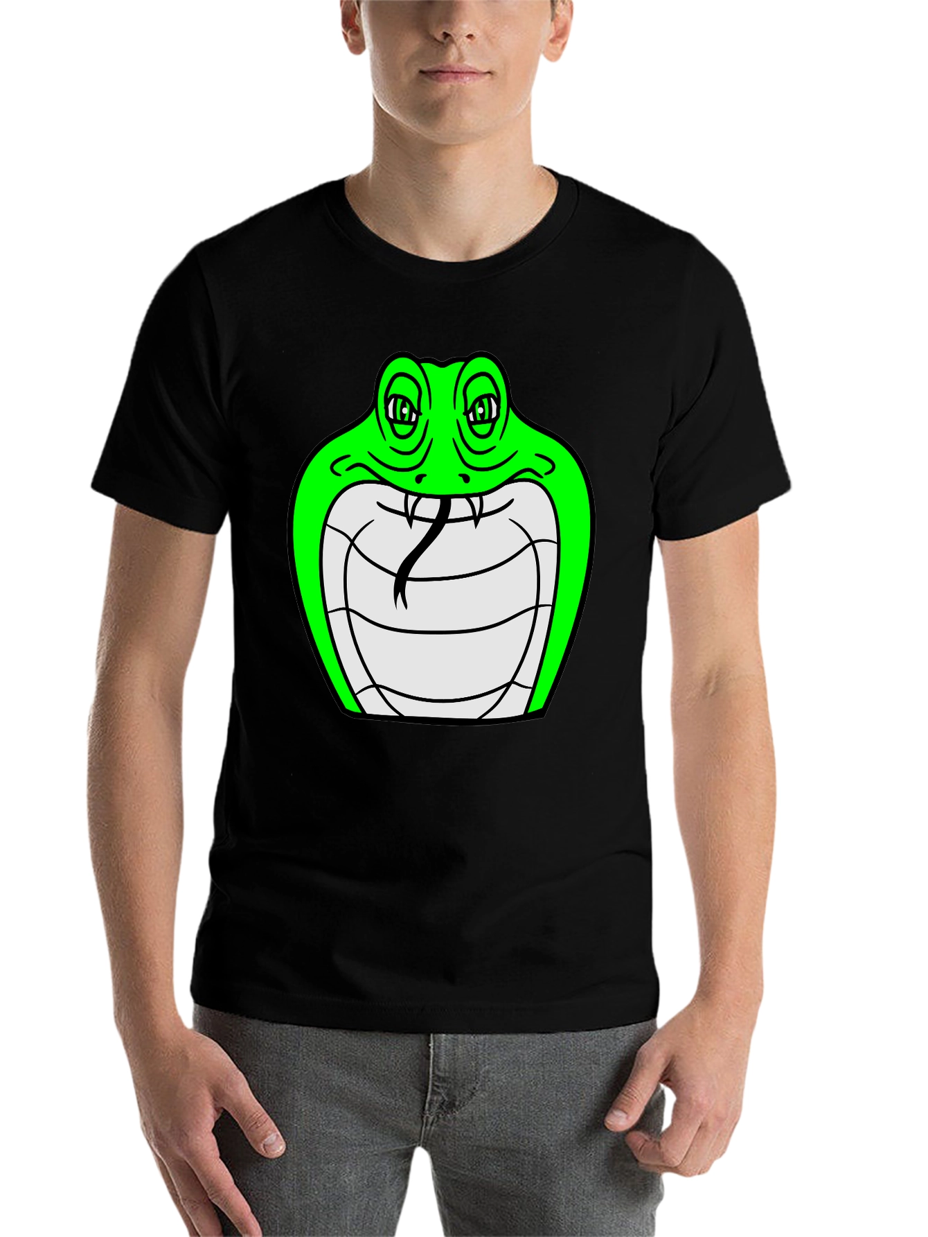 Black Cobra Graphic Tee - Cool Snake Design view 7