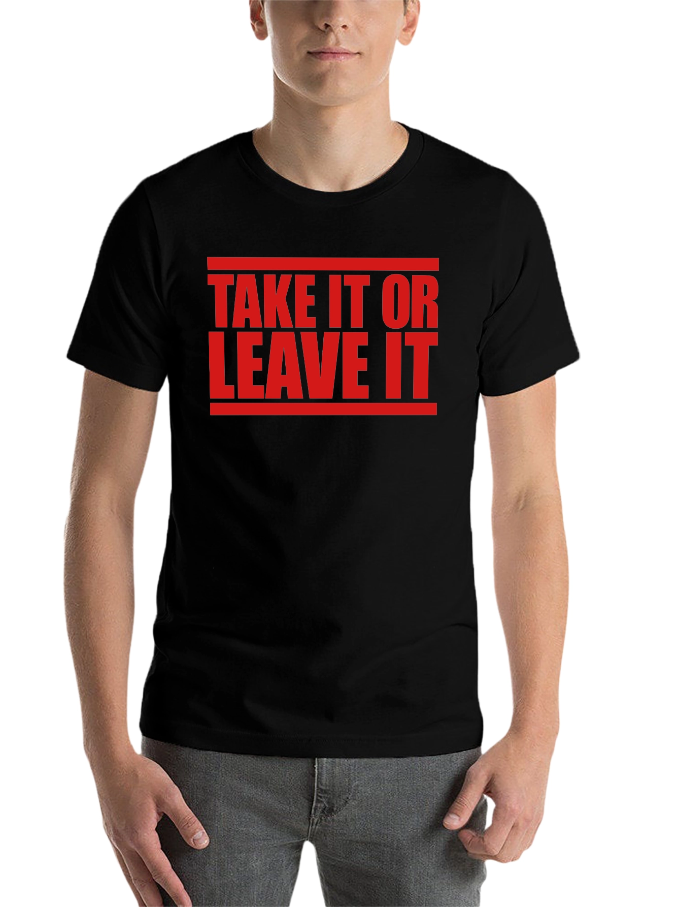 Black Take It Or Leave It Graphic Tee view 7