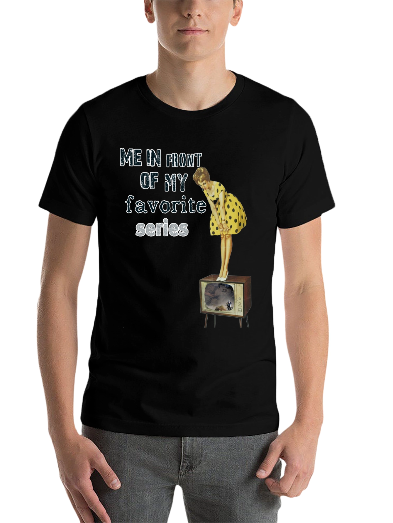 Black Retro TV Series Graphic Tee view 7
