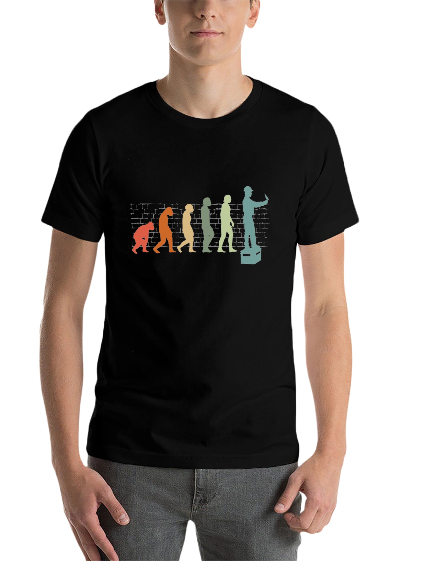 Black Evolution of Selfie T-Shirt view 7