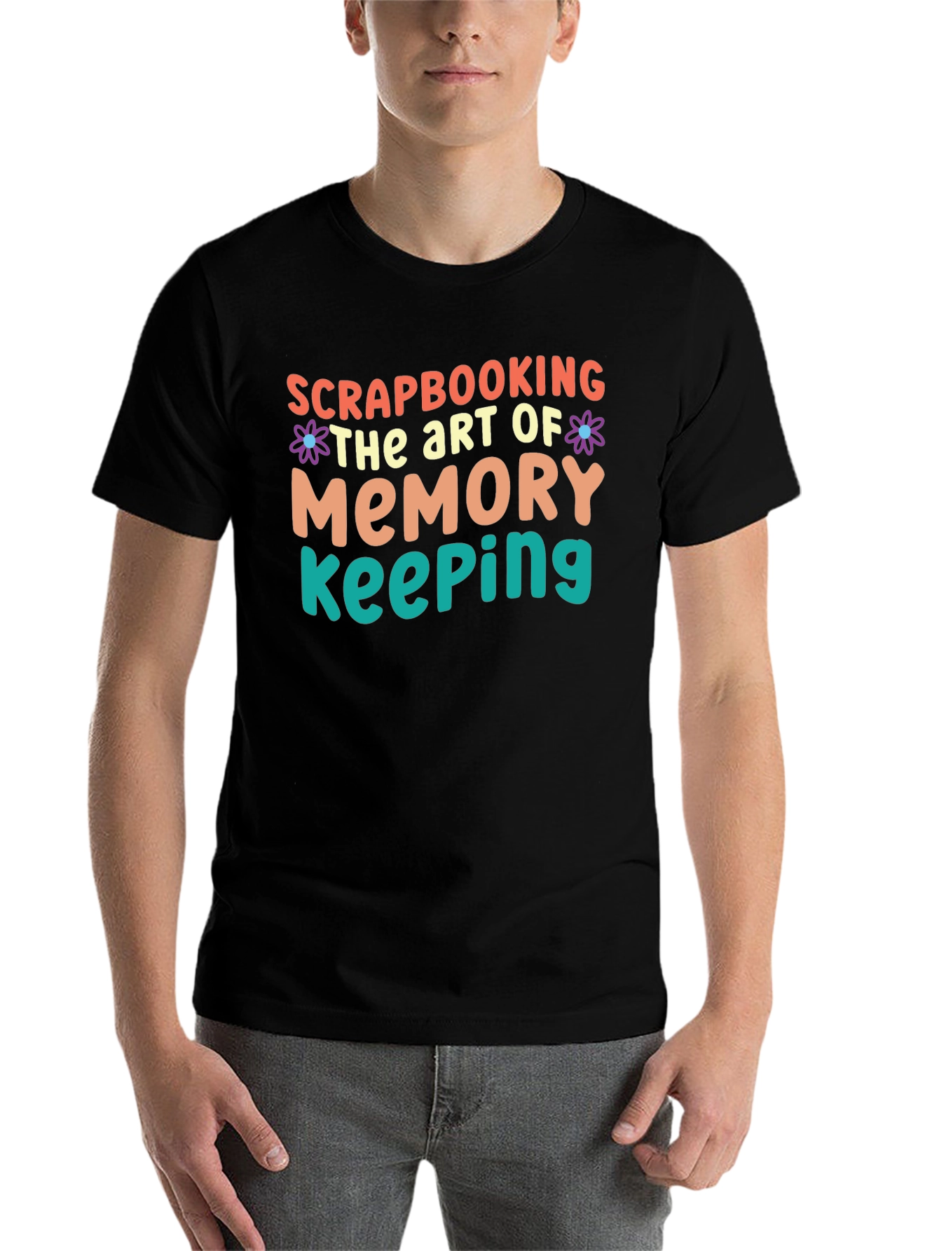 Black Scrapbooking Memory Keeping Graphic Tee view 7