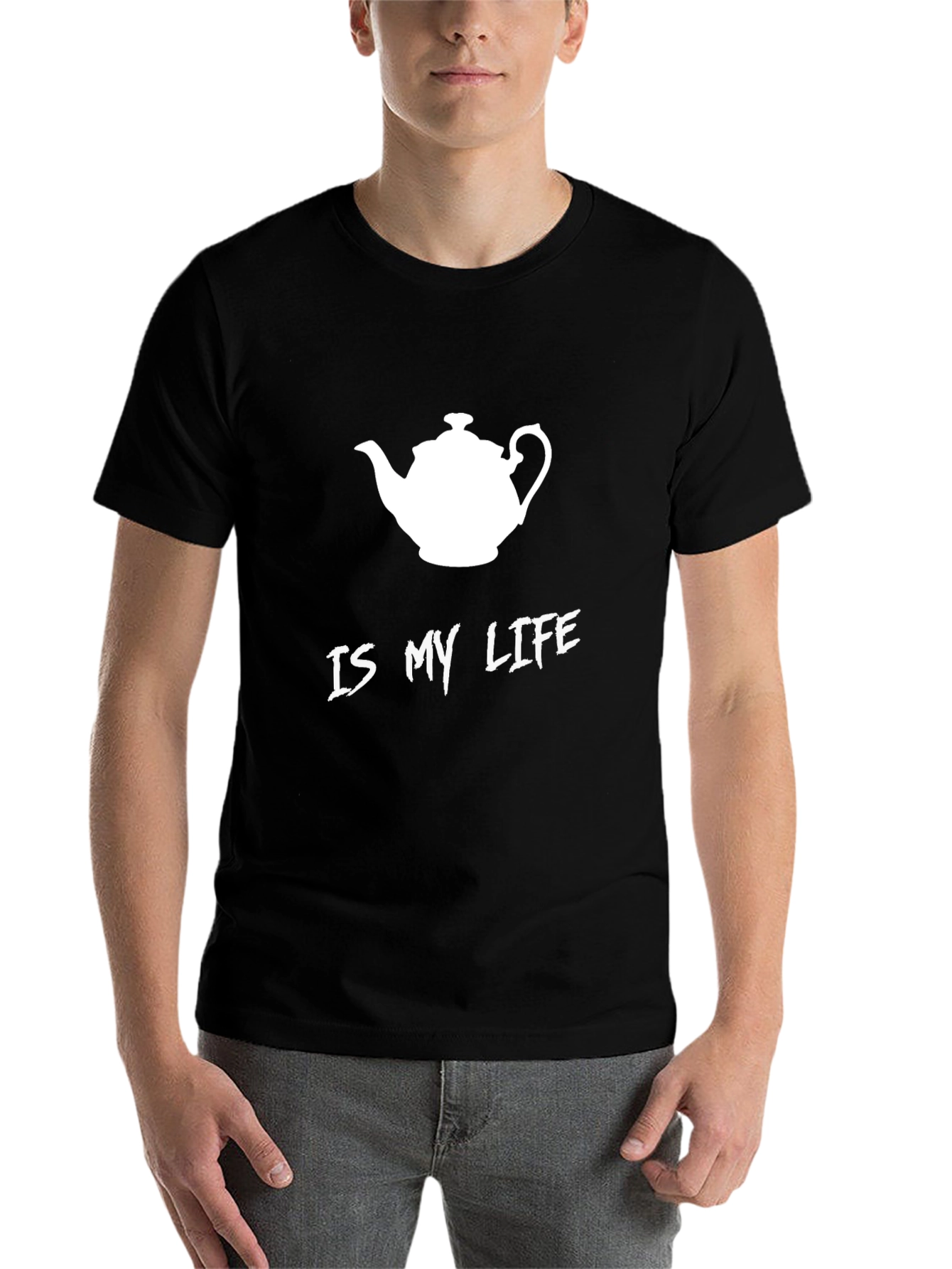 Black Tea is My Life T-Shirt - Black Cotton Tee view 7