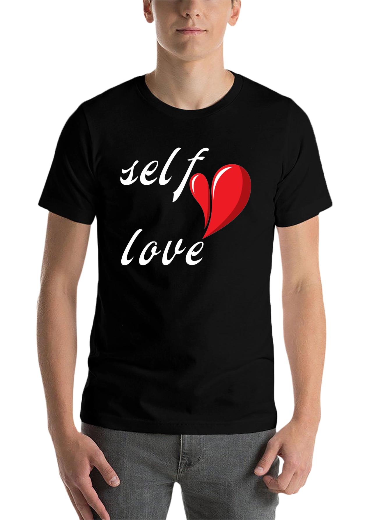 Black Self Love Black Graphic Tee - Express Yourself view 7