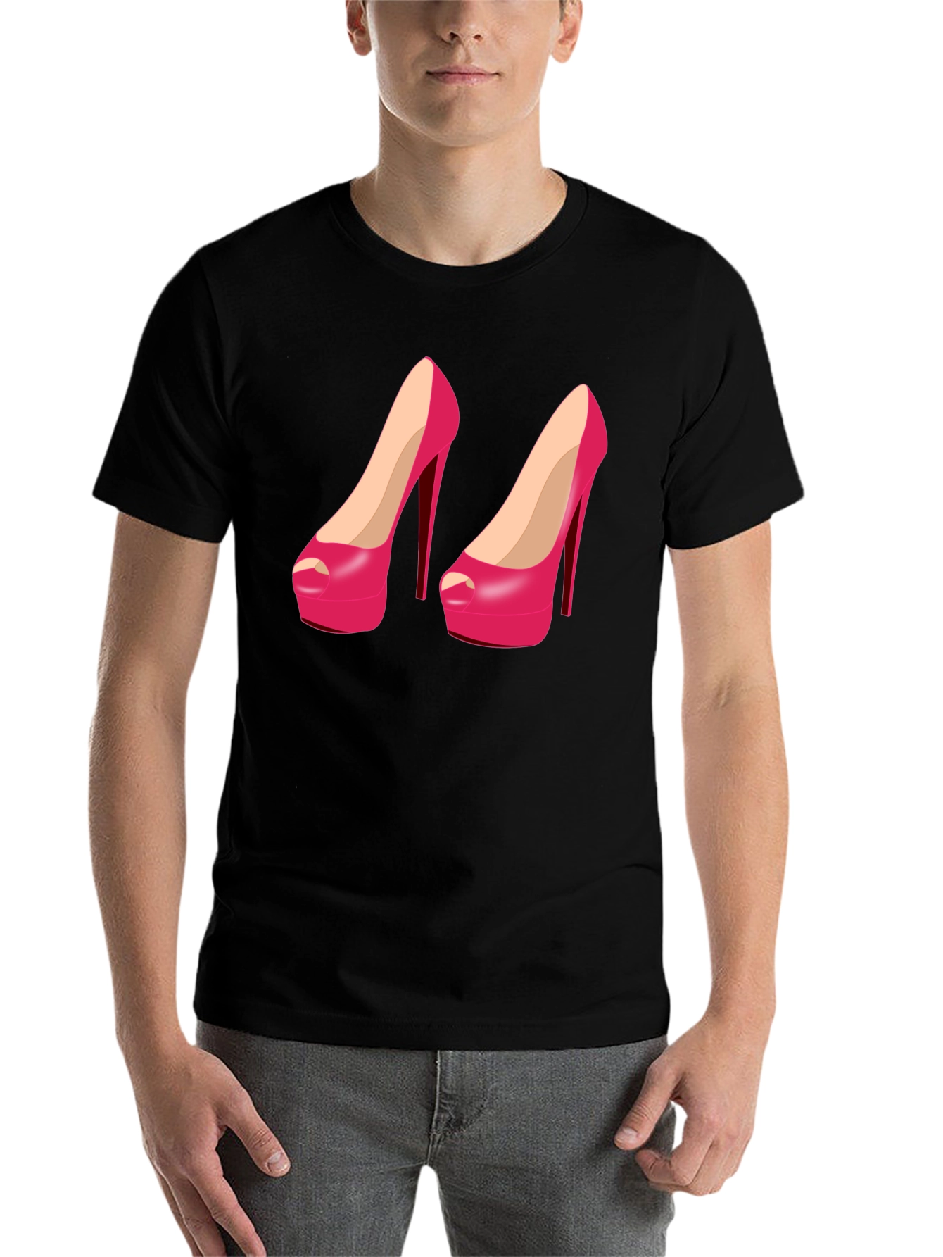 Black Stiletto Heel Graphic Tee view 7