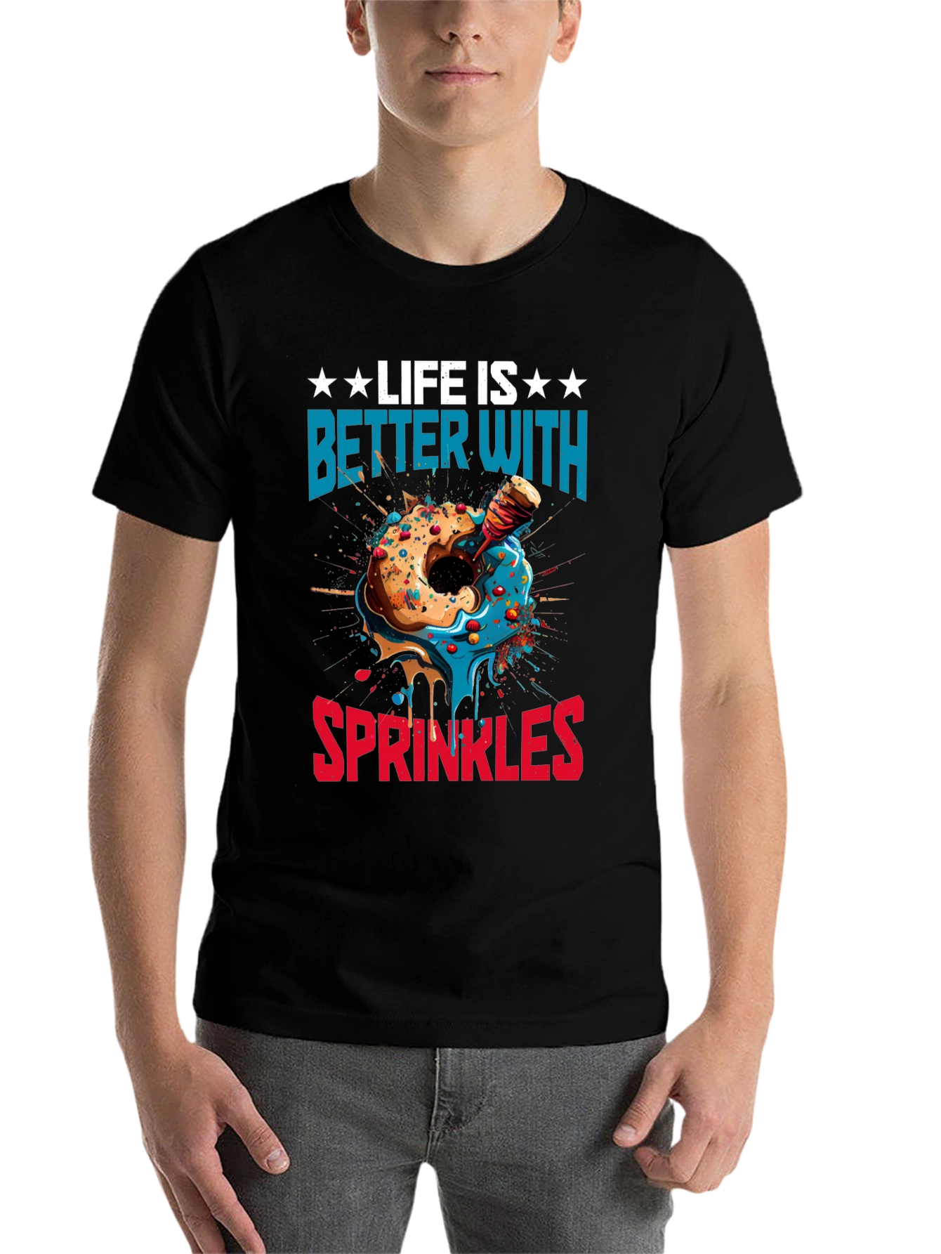 Black Life is Better with Sprinkles T-Shirt view 7