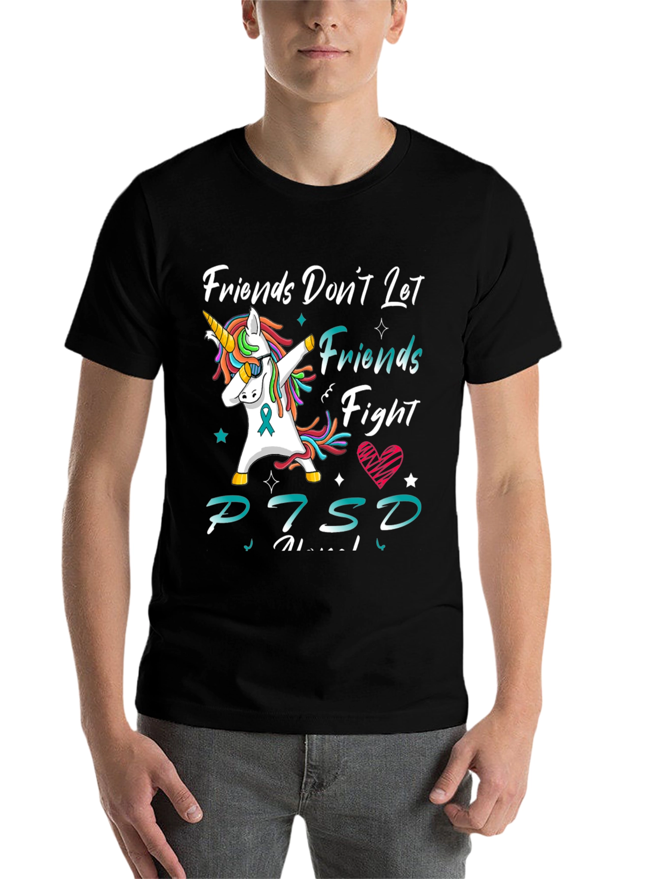 Friends Fight PTSD Unicorn T-Shirt - 7