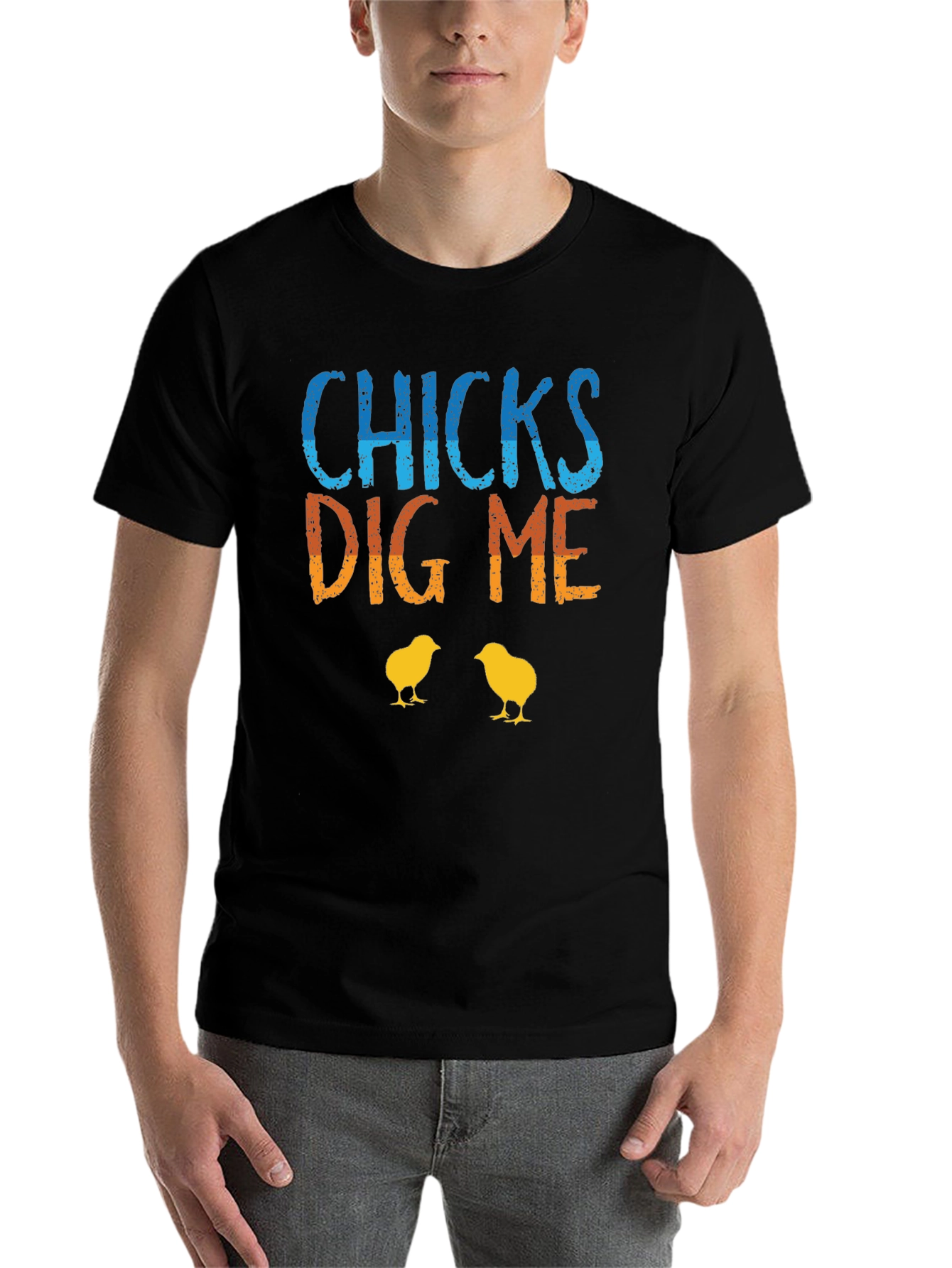 Black Chicks Dig Me T-Shirt - Fun Easter Apparel view 7