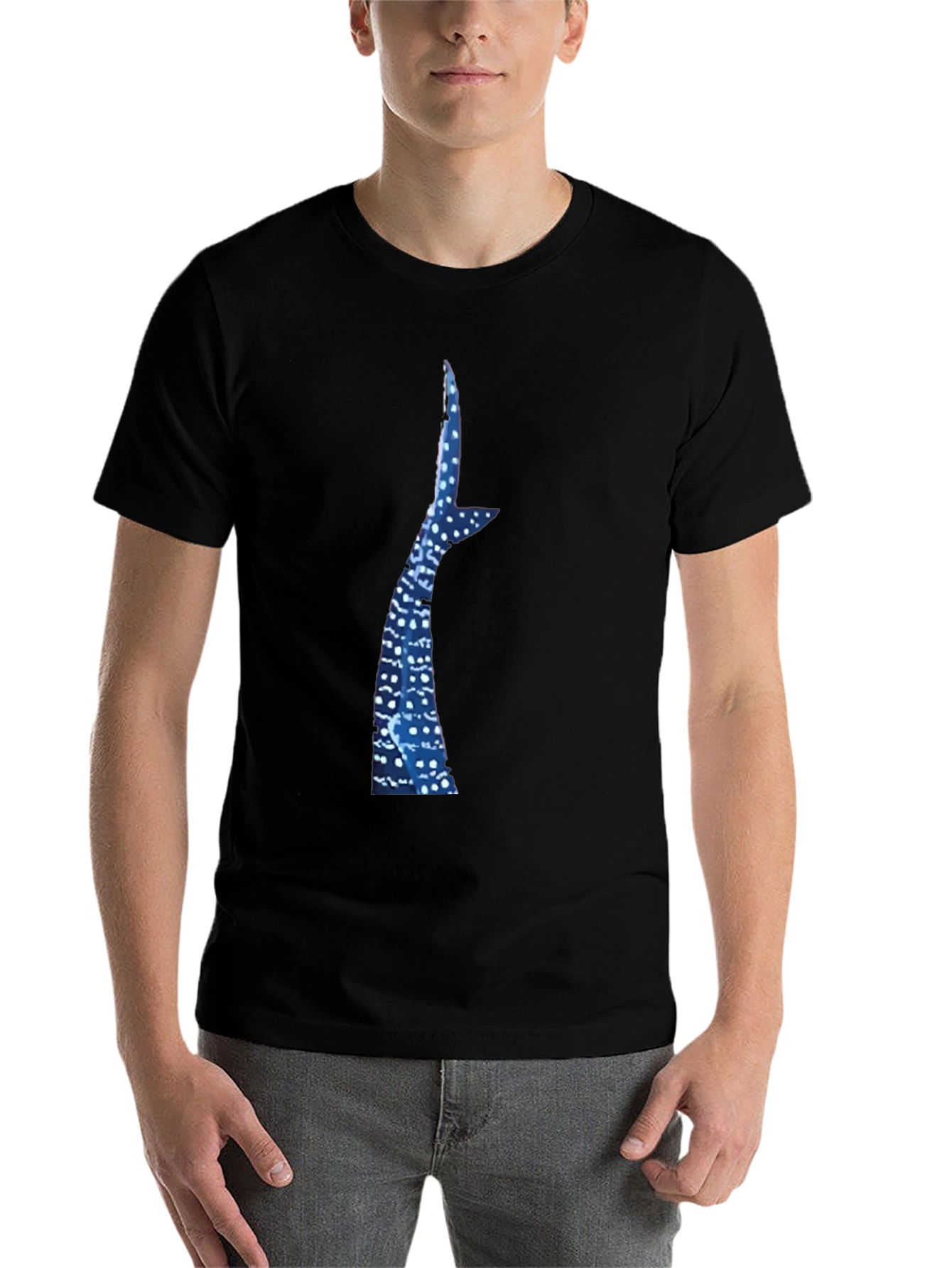 Black Whale Shark Tail T-Shirt - Marine Life Tee view 7