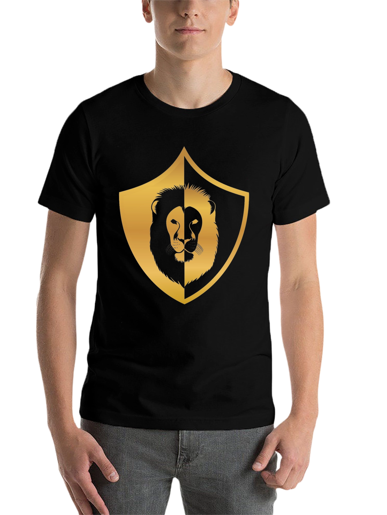 Black Lion Shield Graphic Tee - Black view 7
