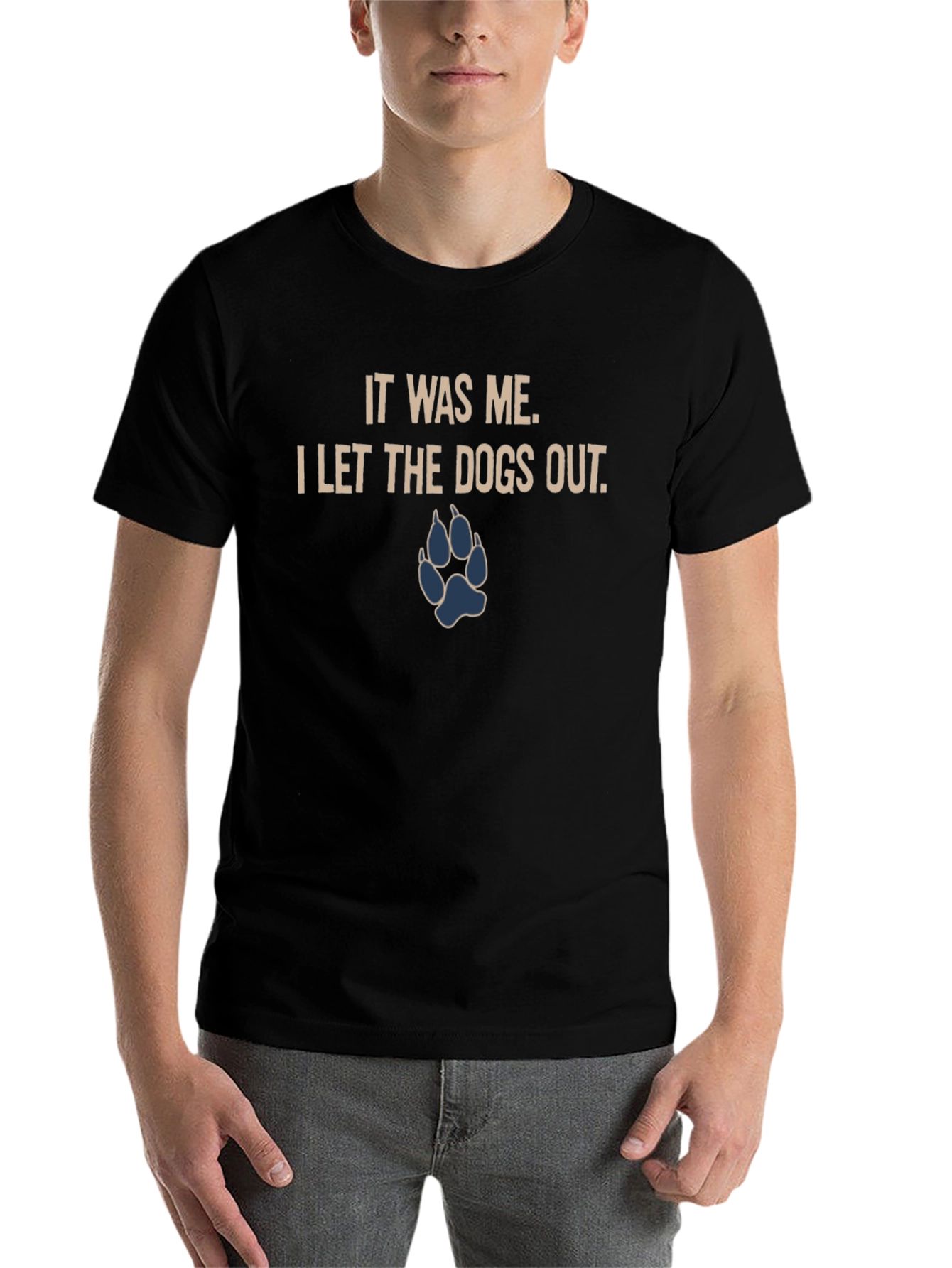 Black I Let the Dogs Out T-Shirt - Funny Dog Lover Tee view 7