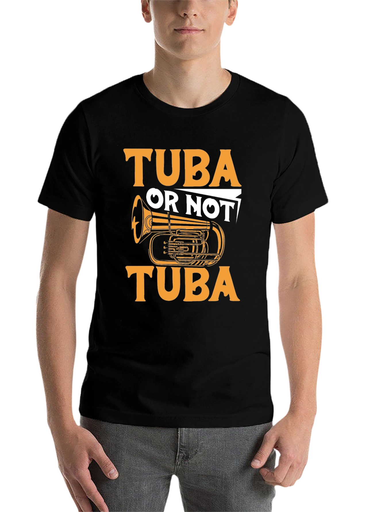 Black Tuba Or Not Tuba Funny Musician Black T-Shirt view 7