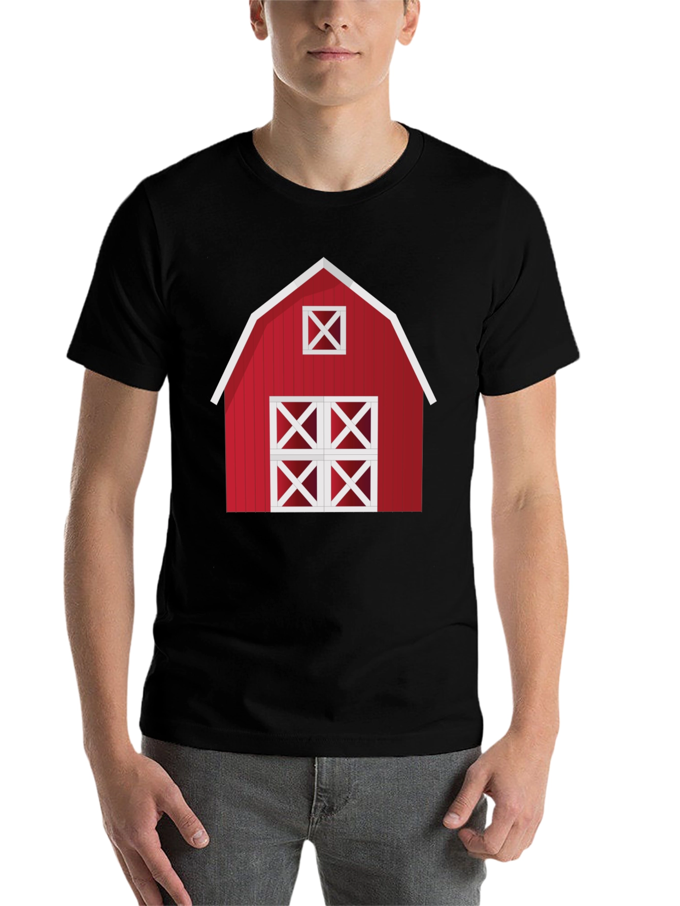 Black Red Barn Graphic Tee - Farmhouse Style view 7
