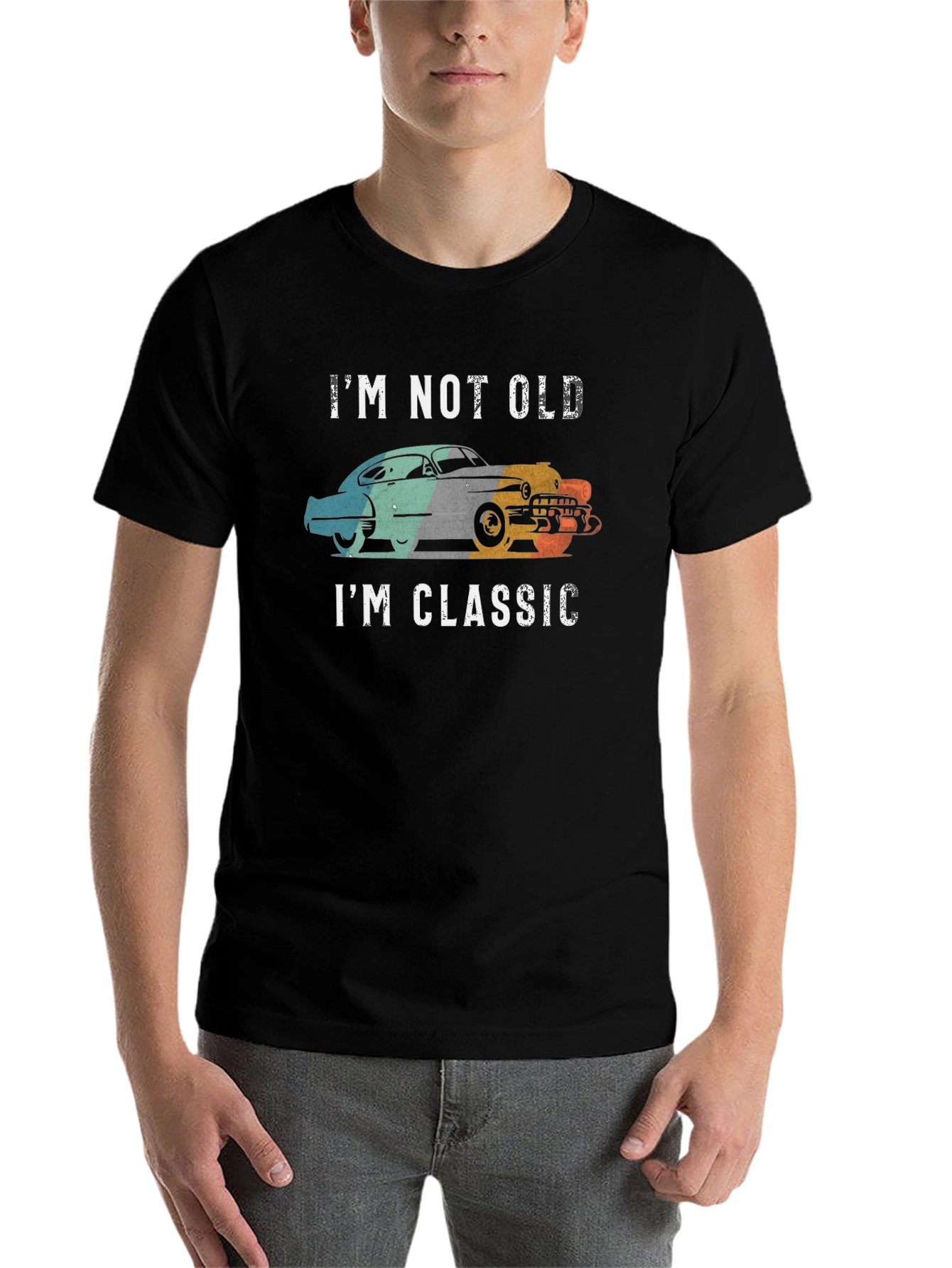 Black I'm Not Old I'm Classic Car T-Shirt view 7