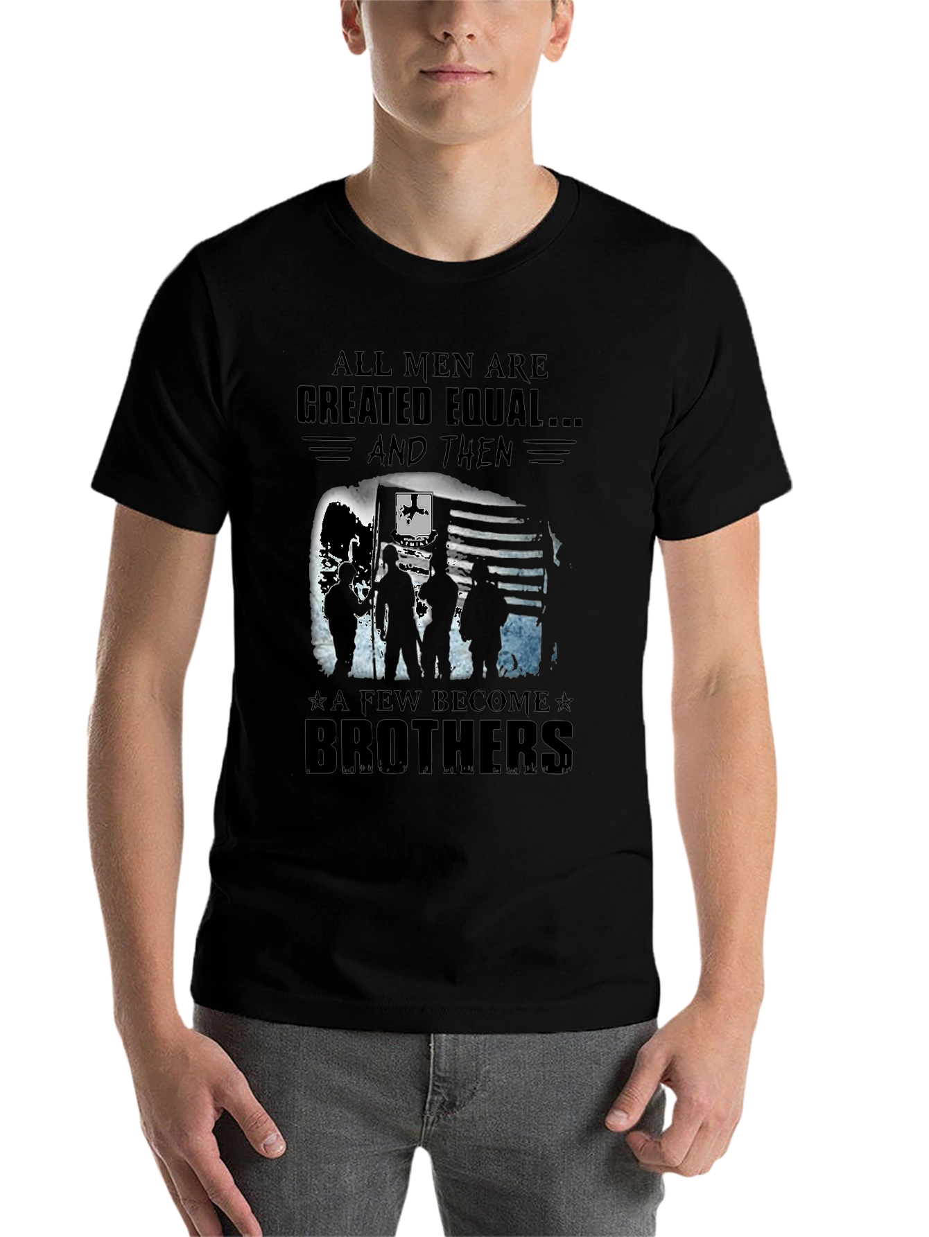 Black Brotherhood Graphic Tee - All Men Created Equal view 7