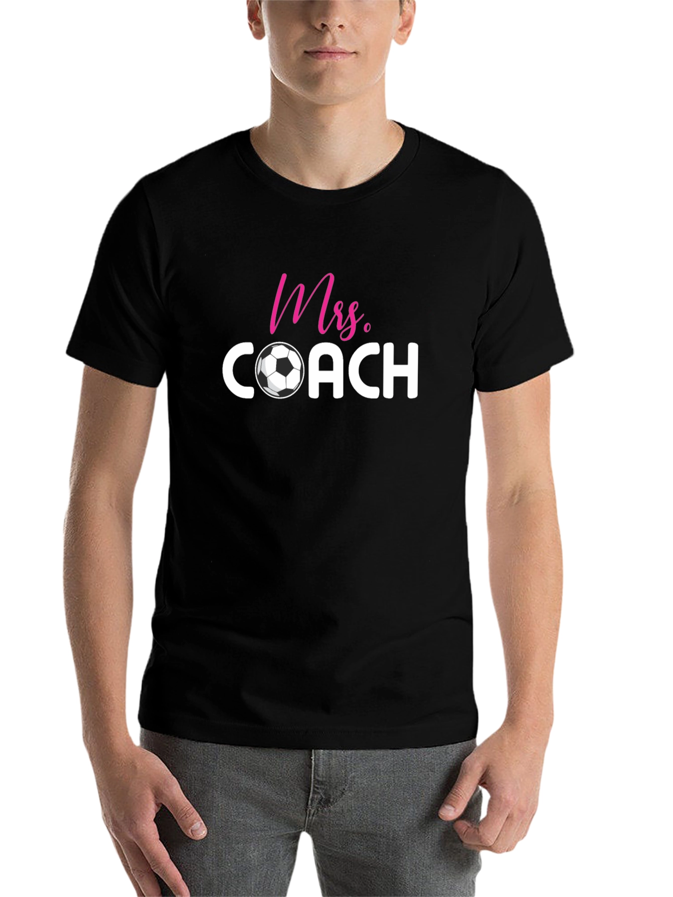 Black Mrs. Coach Soccer T-Shirt view 7
