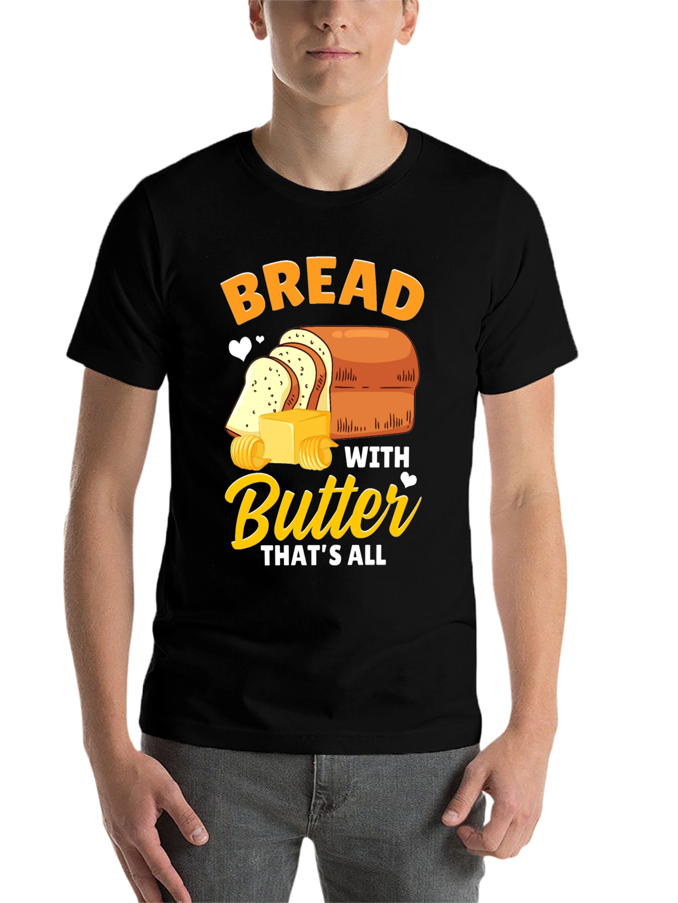 Black Bread with Butter T-Shirt - Funny Foodie Tee view 7